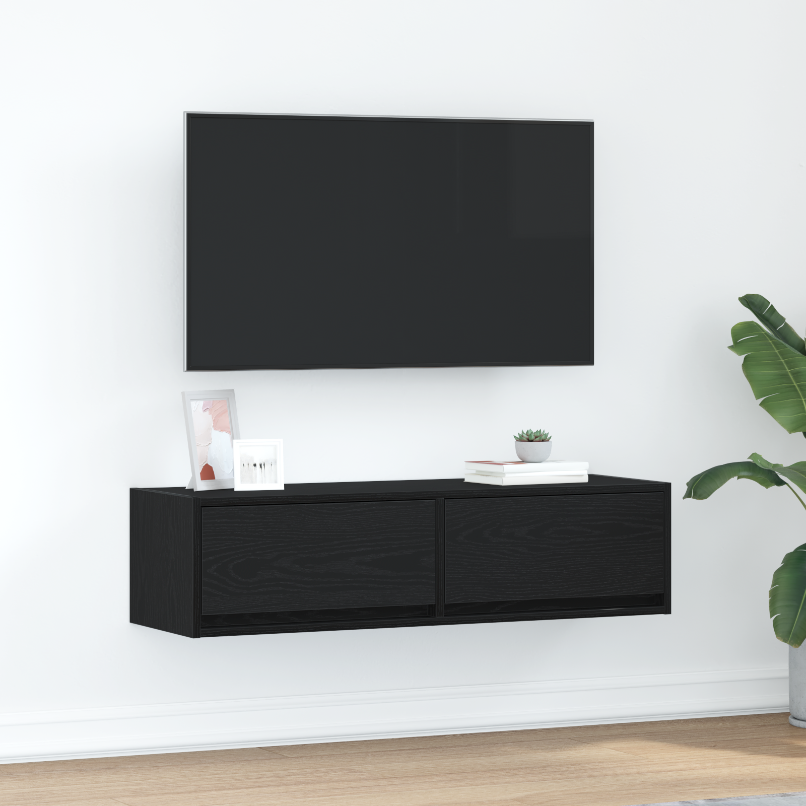 Thumbnail - vidaXL TV-Schrank Schwarz Eiche 100x31x25,5 cm Holzwerkstoff
