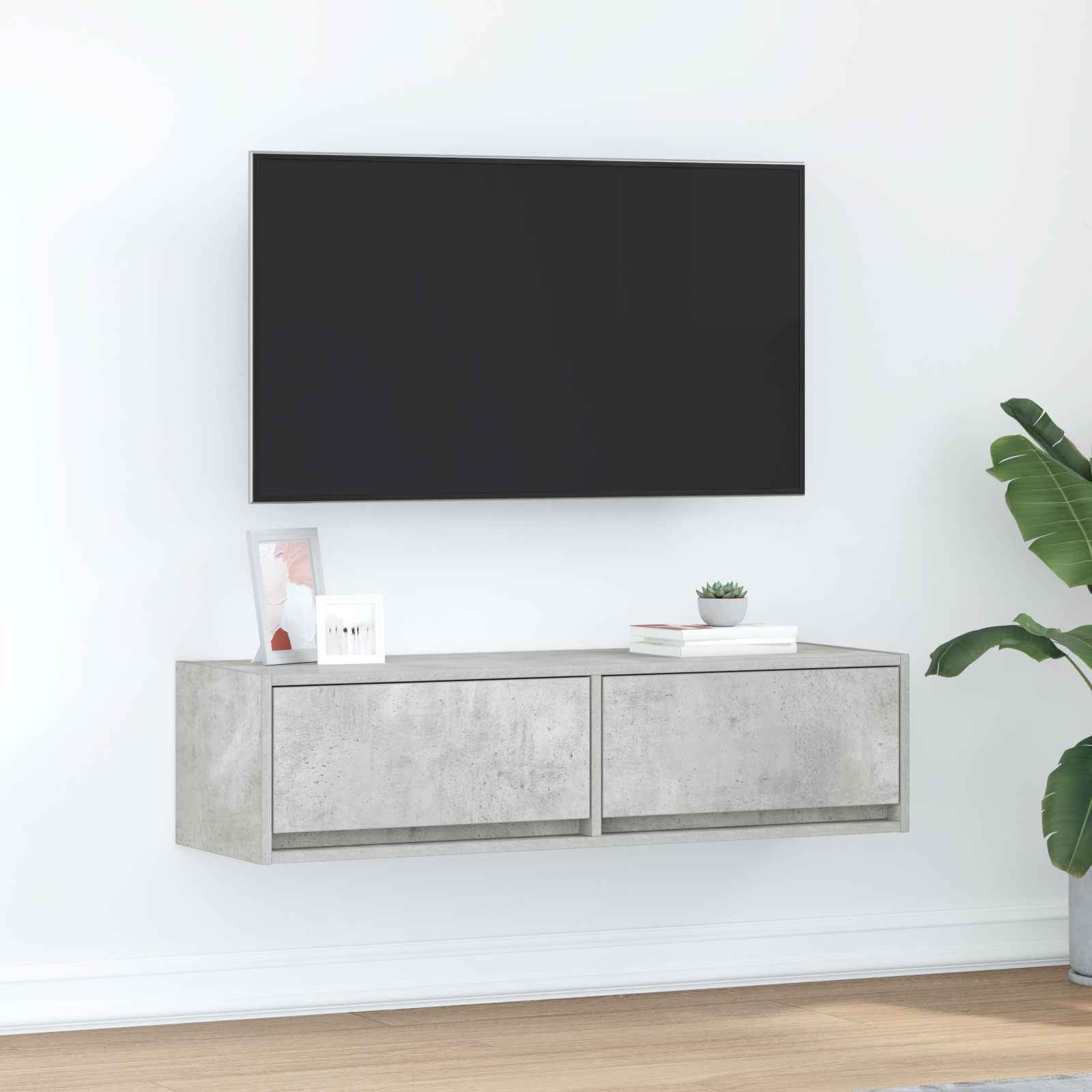 Thumbnail - vidaXL TV-Schrank Betongrau 100x31x25,5 cm Holzwerkstoff