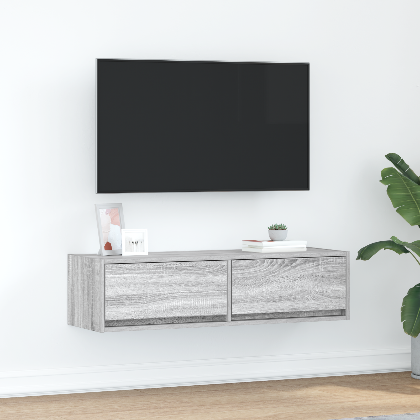 Thumbnail - vidaXL TV-Schrank Grau Sonoma 100x31x25,5 cm Holzwerkstoff