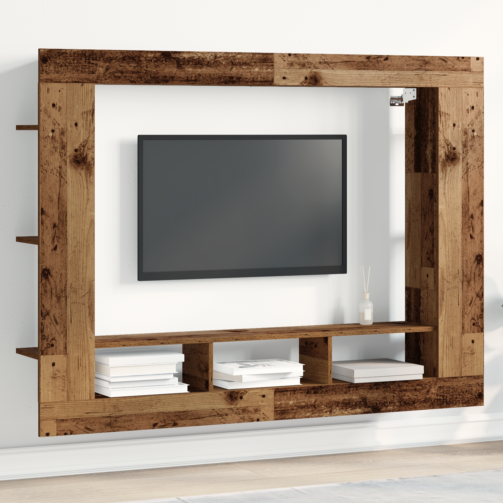 Thumbnail - vidaXL TV-Wandschrank Altholz 152x22x113 cm
