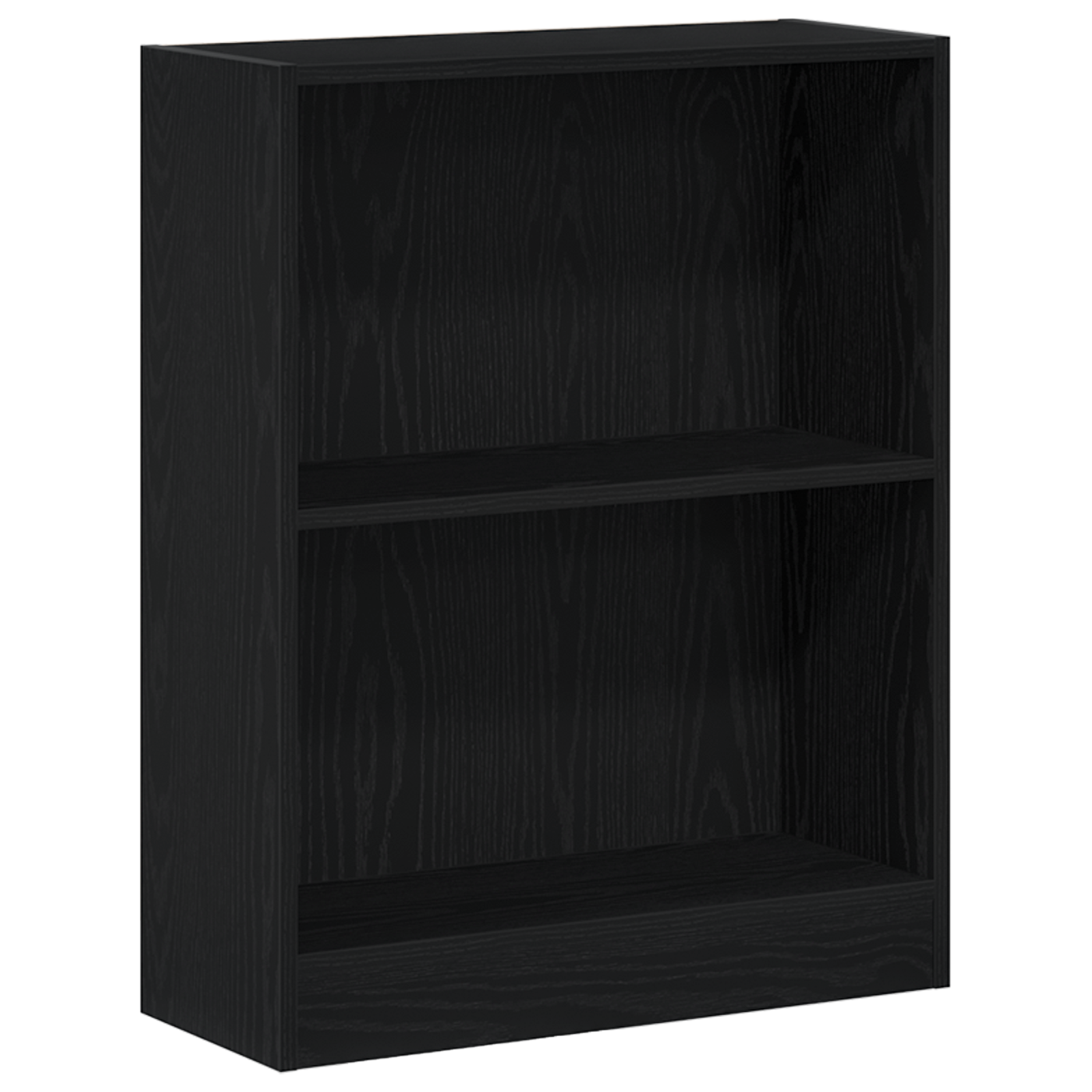 Book Cabinet Black 60x24x76 cm Engineered Wood - Image 2