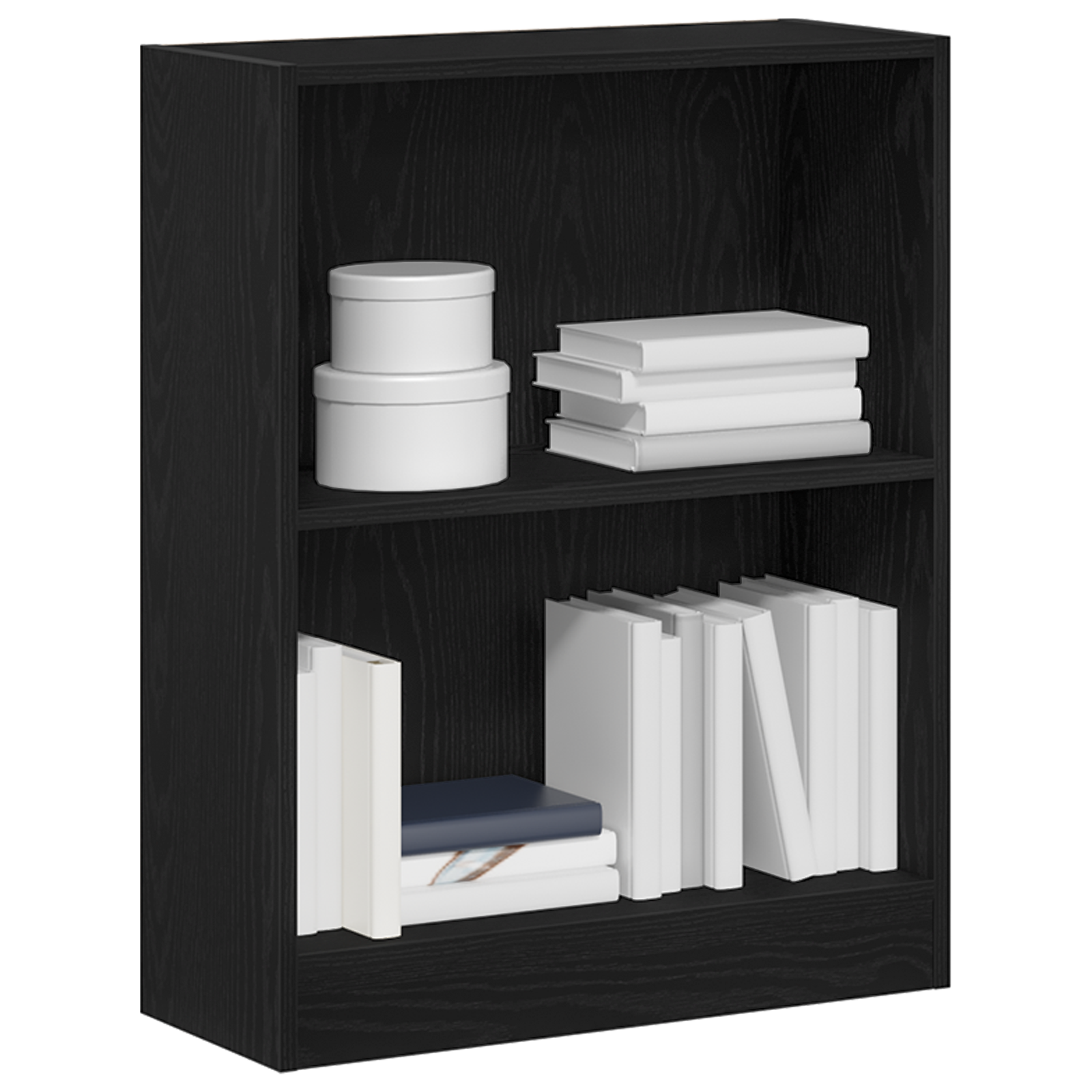 Book Cabinet Black 60x24x76 cm Engineered Wood - Image 3