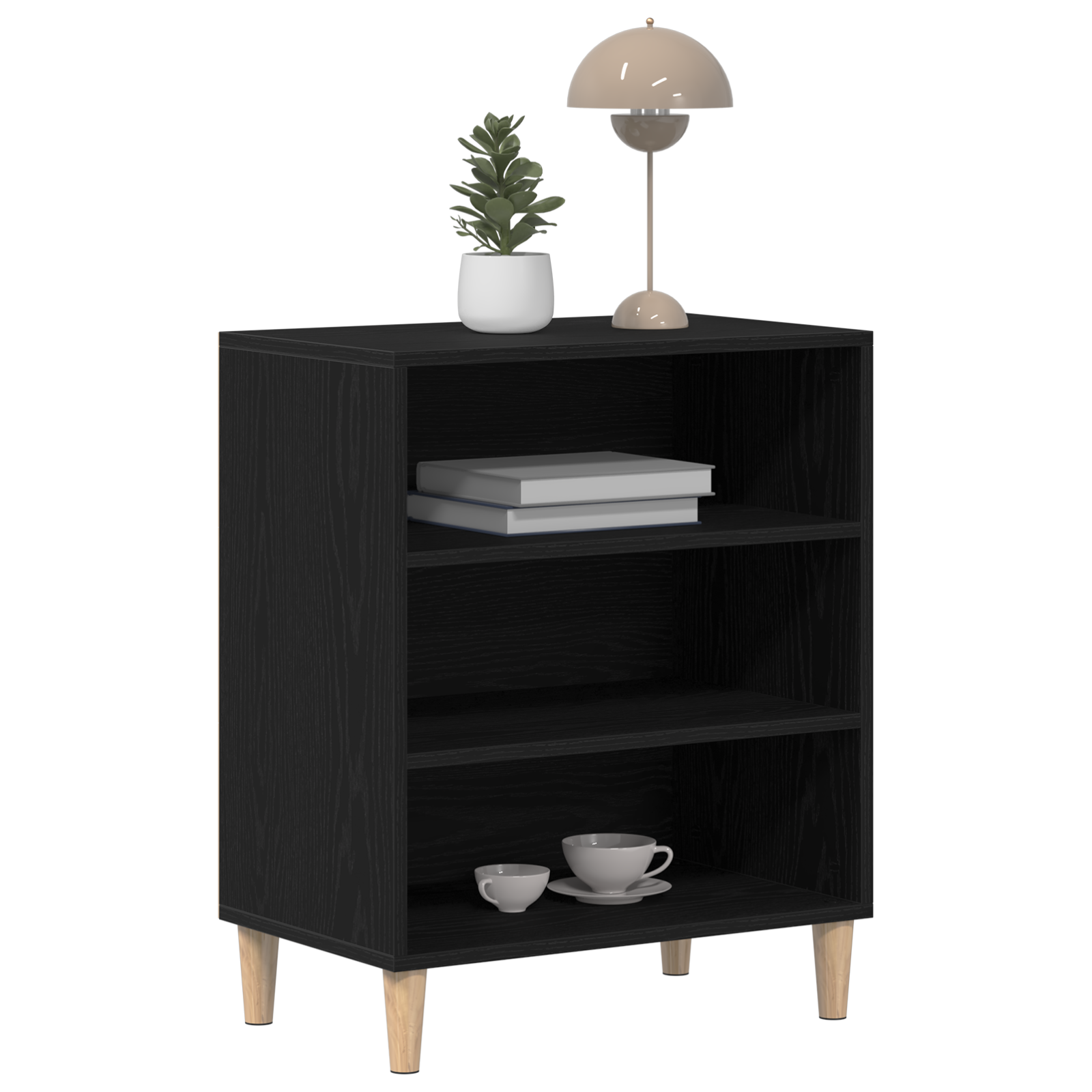 Black Oak Sideboard, 57x35x70 cm, Made from Engineered Wood - Image 3