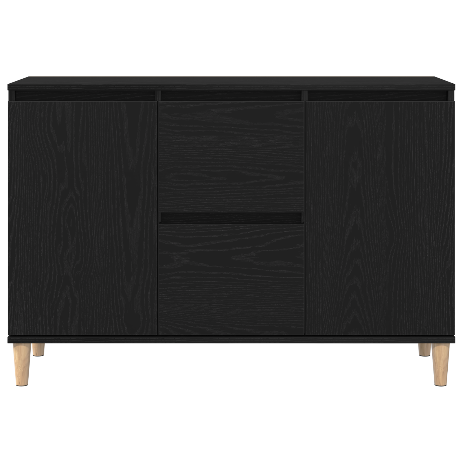 Black Oak Sideboard - 101x35x60 cm - Made of Engineered Wood - Image 7