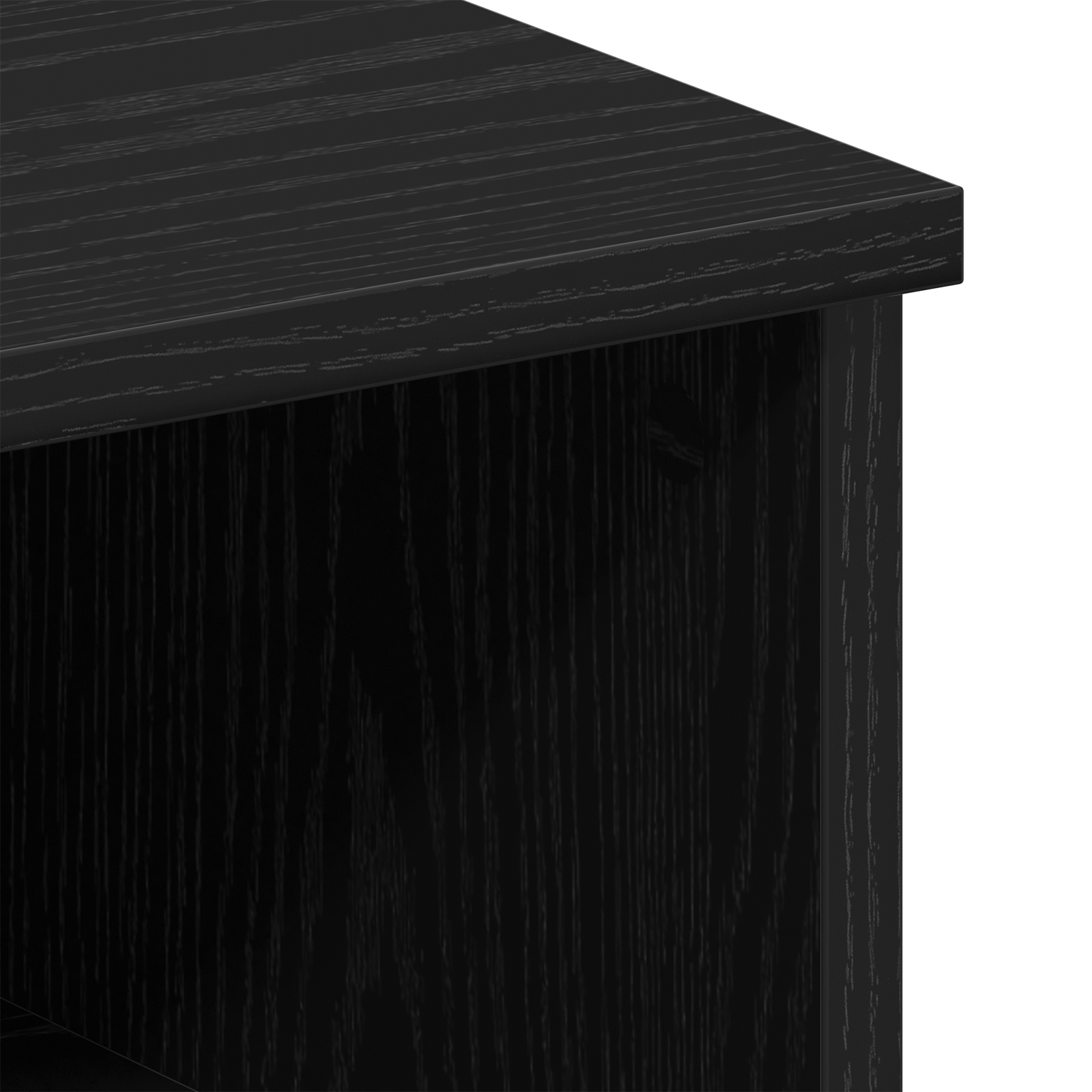 Black Oak Nightstand 50x32x60cm Made from Engineered Wood - Image 9