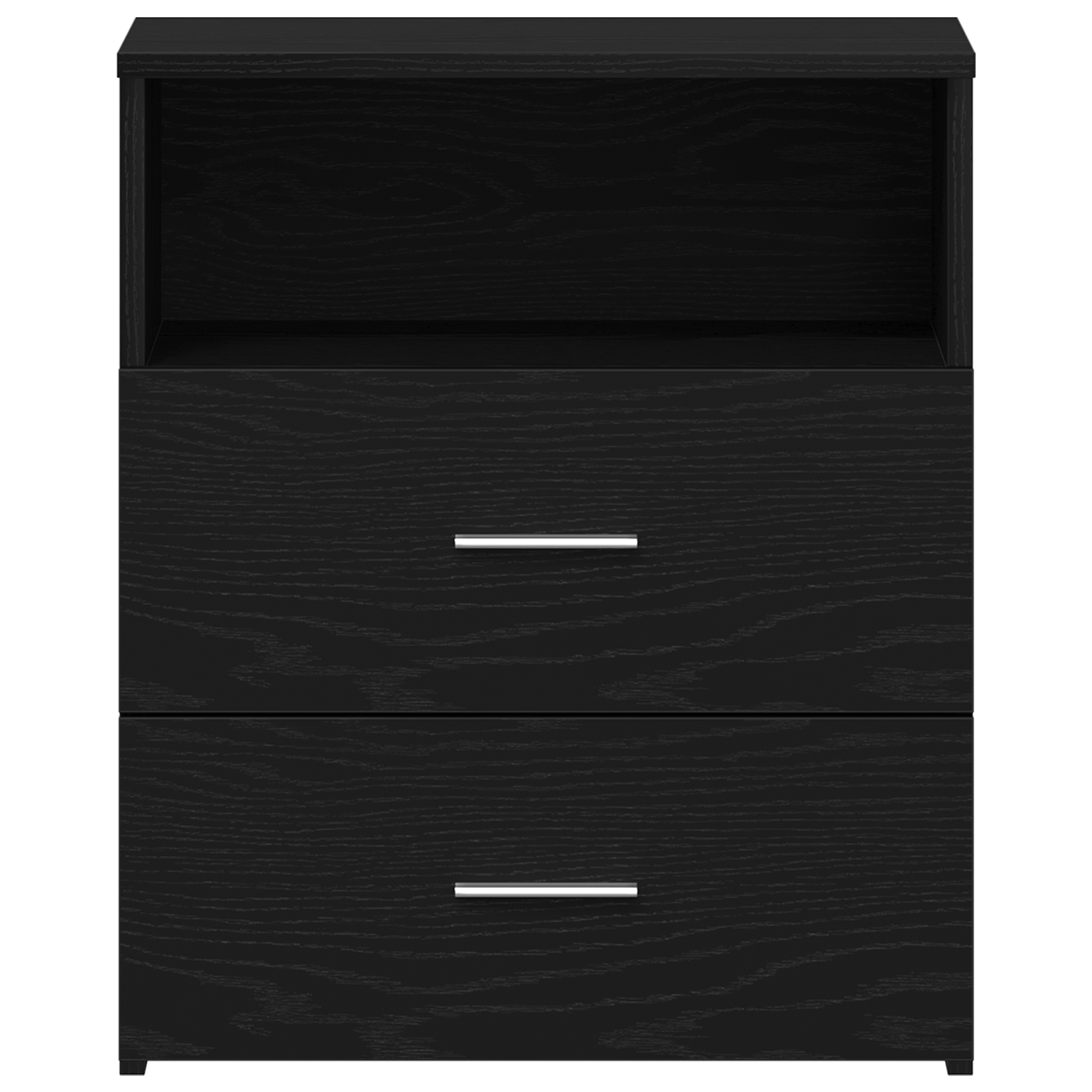 Nightstands Set of 2 Black Oak 50x32x60cm Made of Engineered Wood - Image 8
