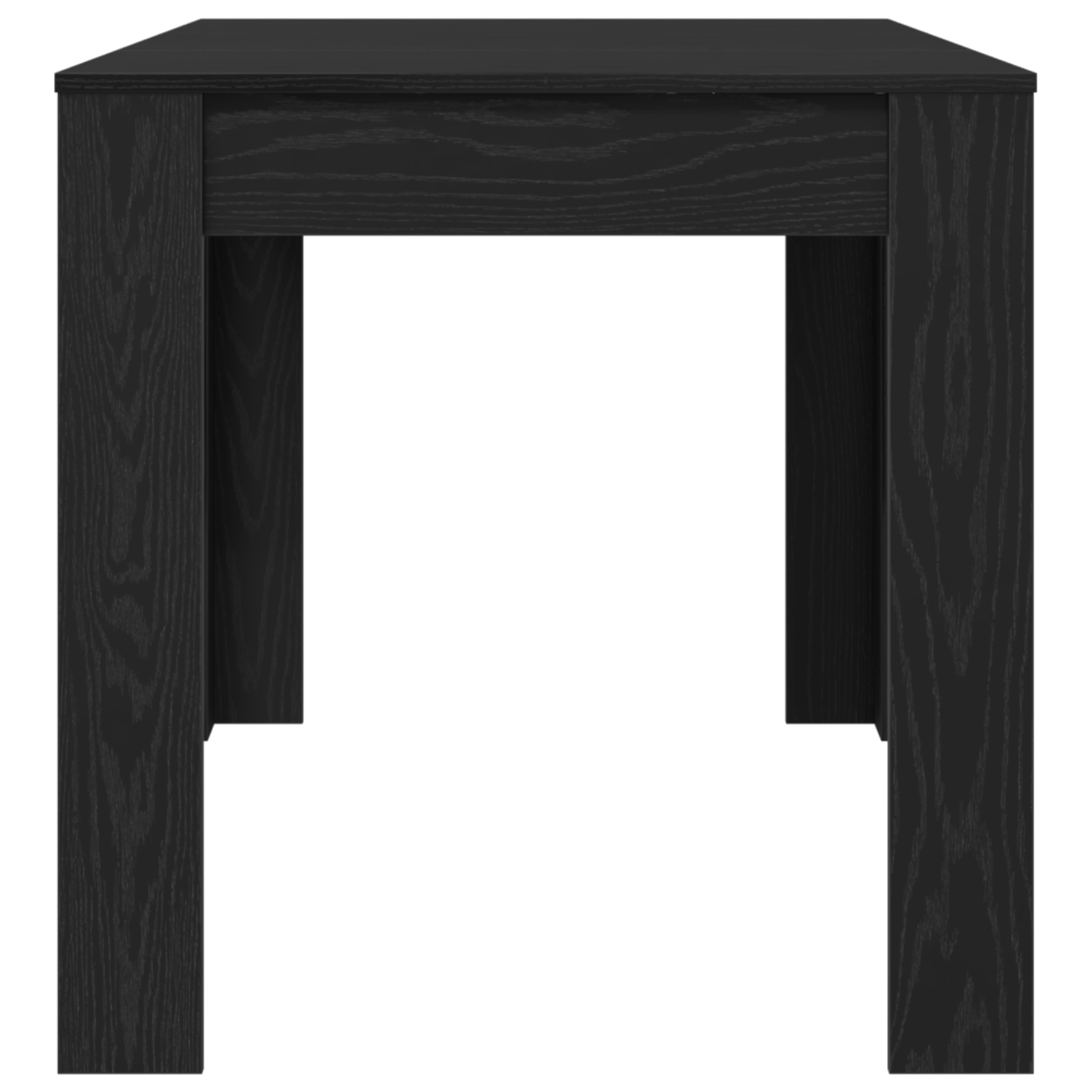 Black Oak Dining Table 140x74.5x76 cm - Made of Engineered Wood - Image 6