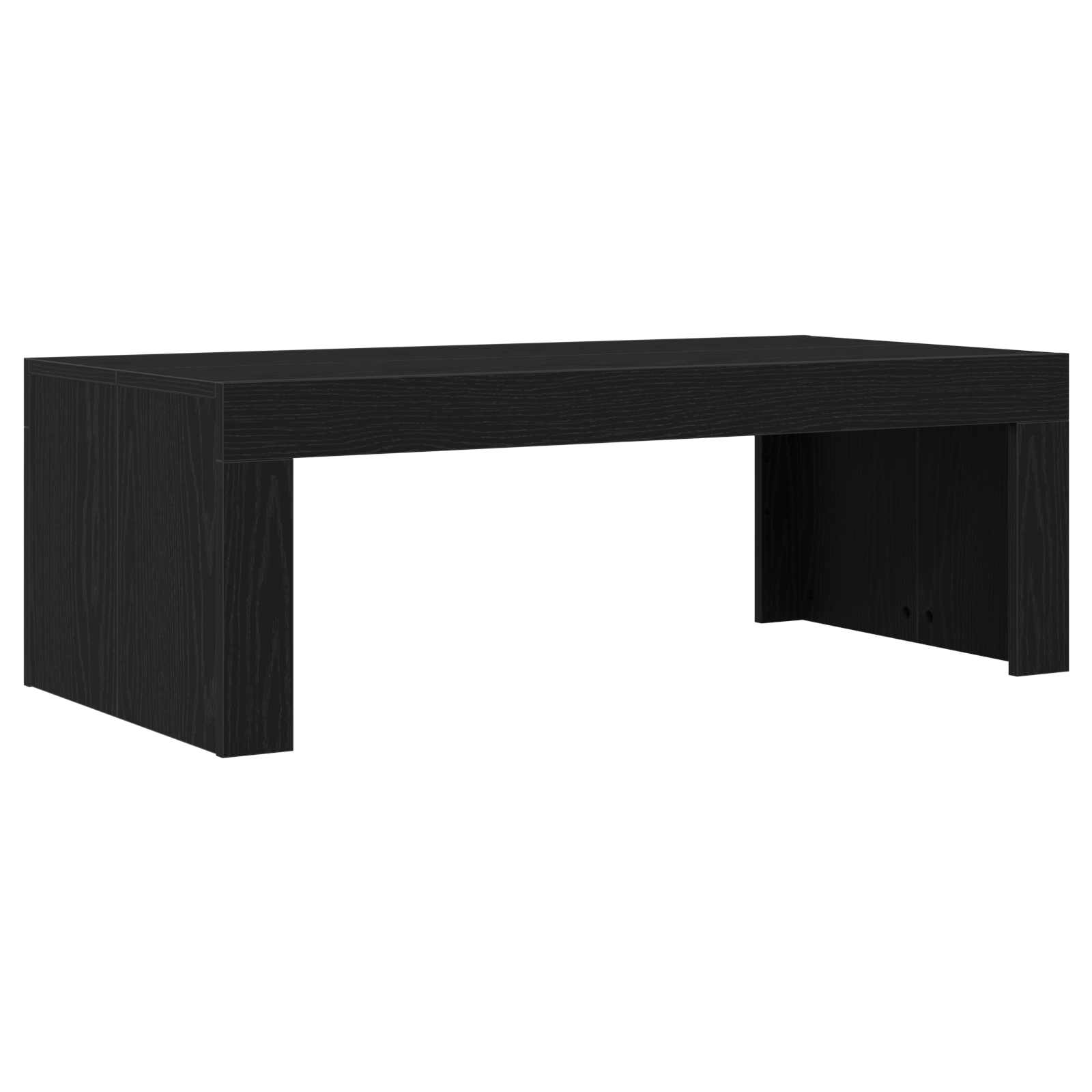 Coffee Table Black Oak 102x50x35 cm Engineered Wood - Image 2