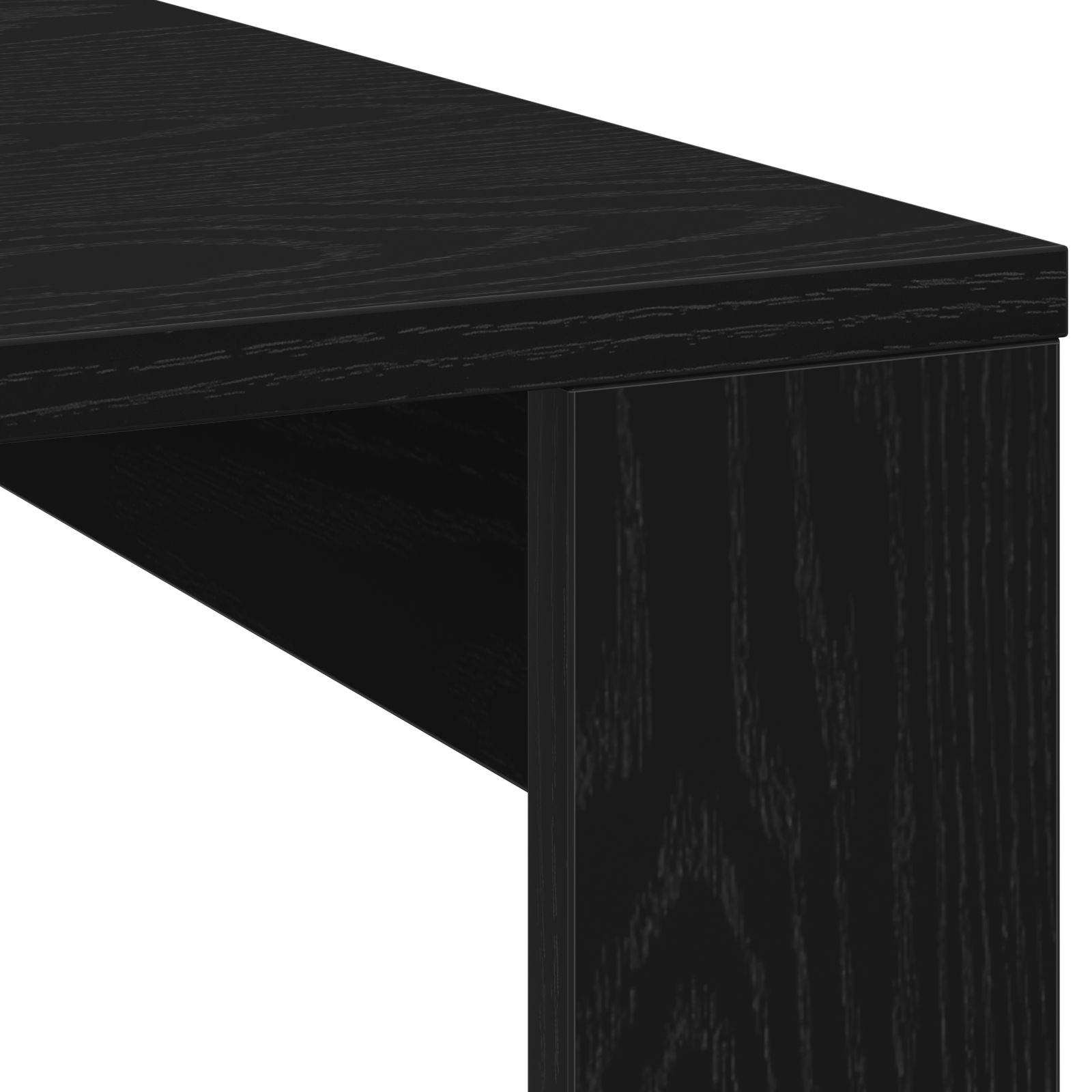 Black Oak Coffee Table - 100x100x35 cm Made from Engineered Wood - Image 8