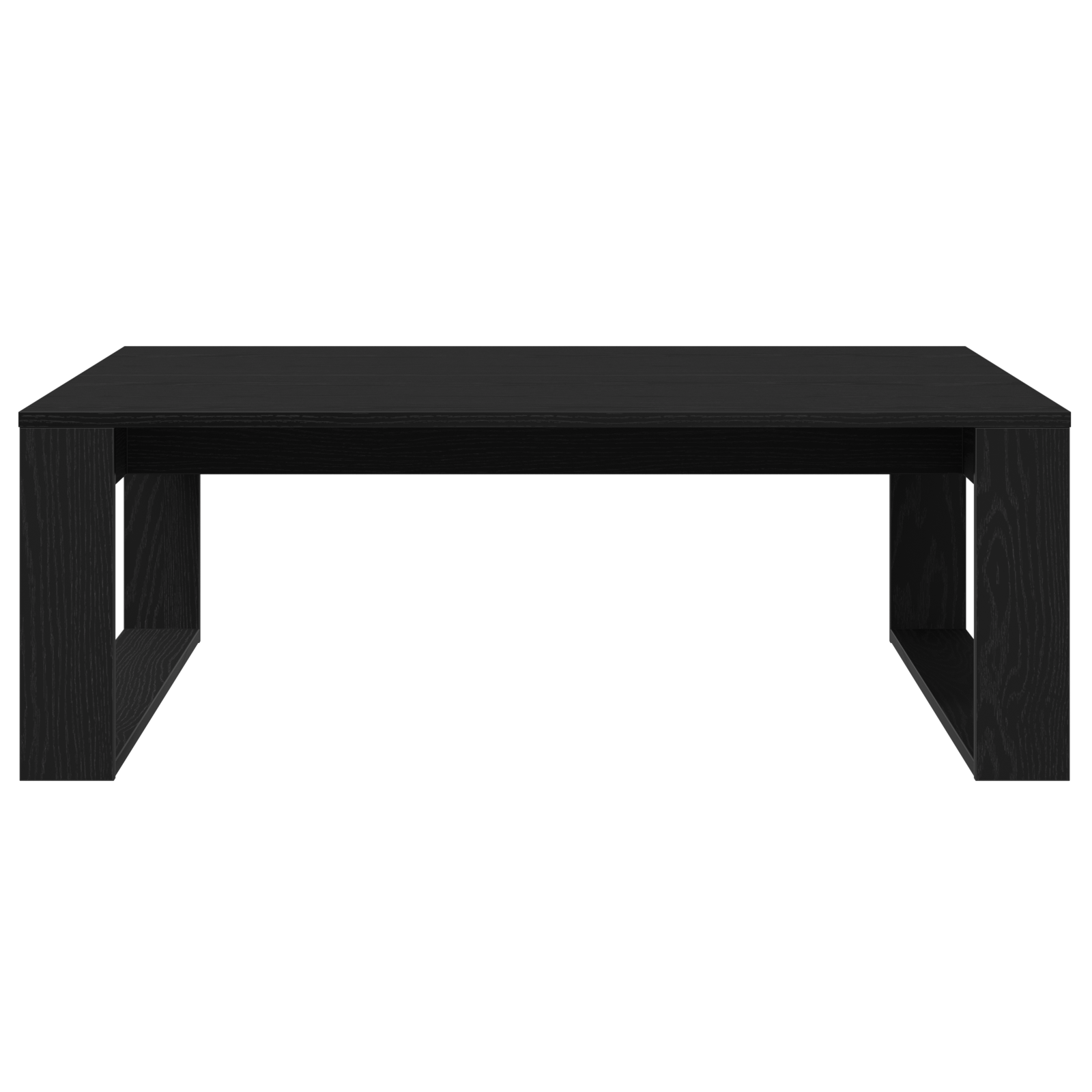 Black Oak Coffee Table - 100x100x35 cm Made from Engineered Wood - Image 6