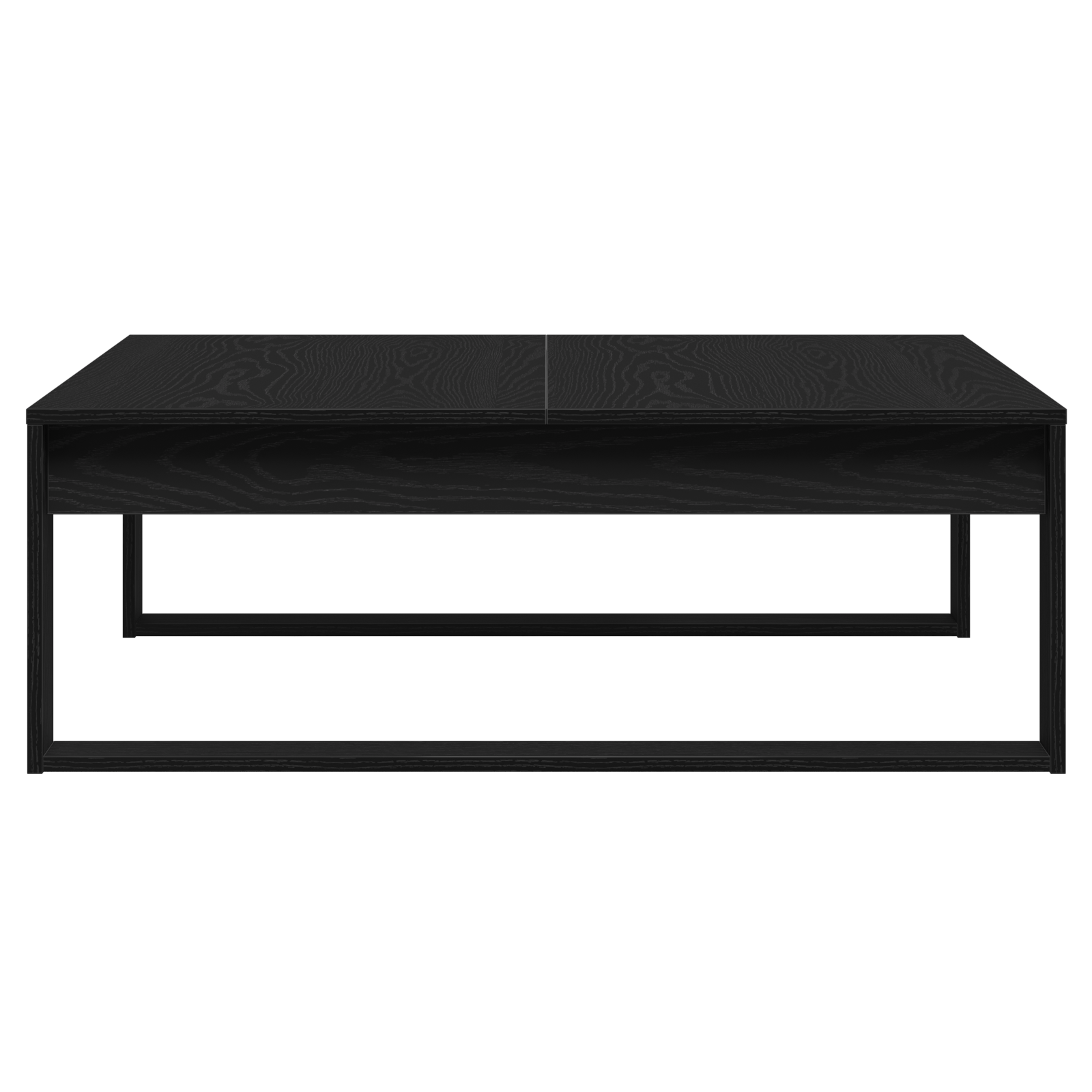 Black Oak Coffee Table - 100x100x35 cm Made from Engineered Wood - Image 7