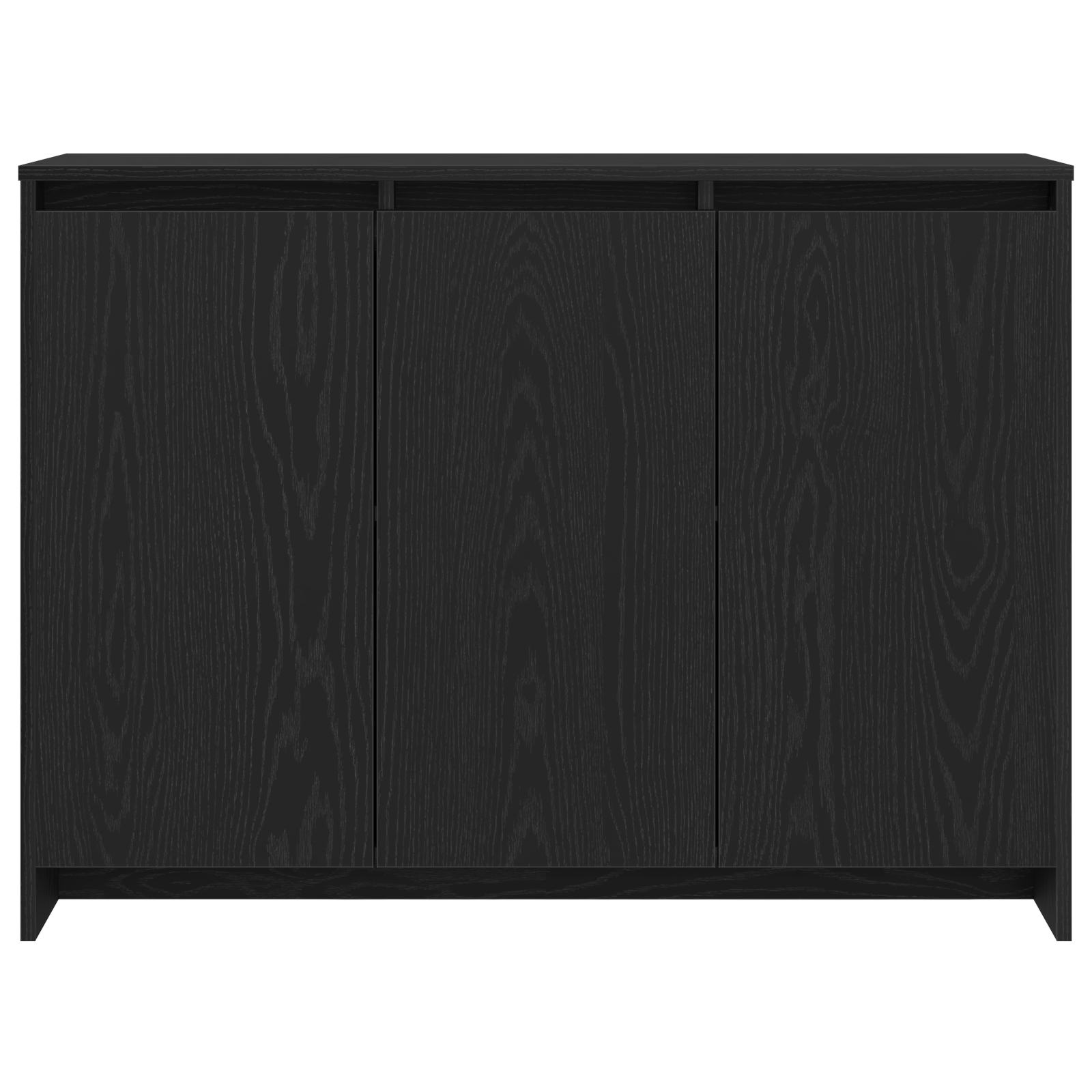 Sideboard Black Oak Engineered Wood Medium Storage - Image 7