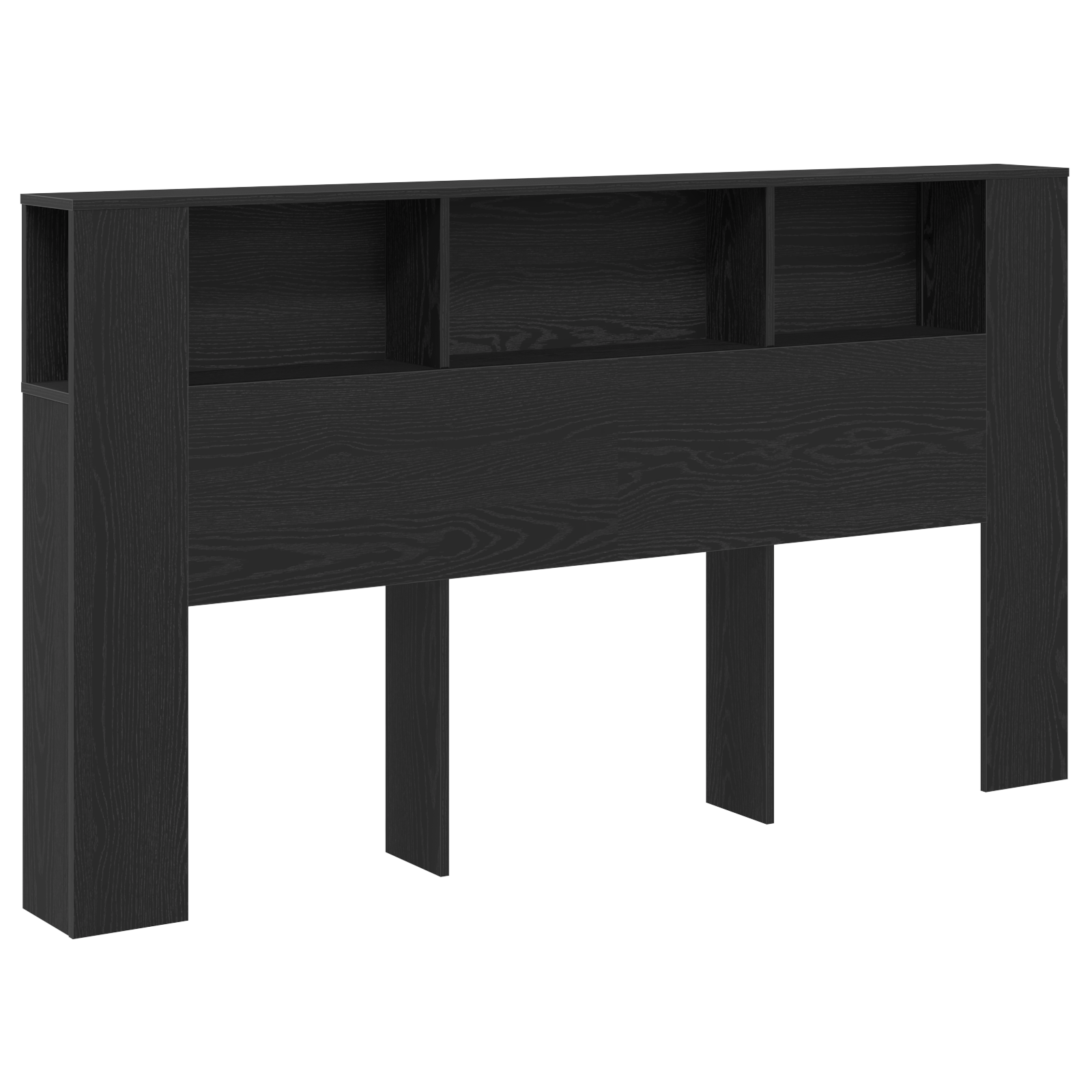 Headboard Cabinet in Black Oak - 180x18.5x102.5 cm, Made from Engineered Wood - Image 3