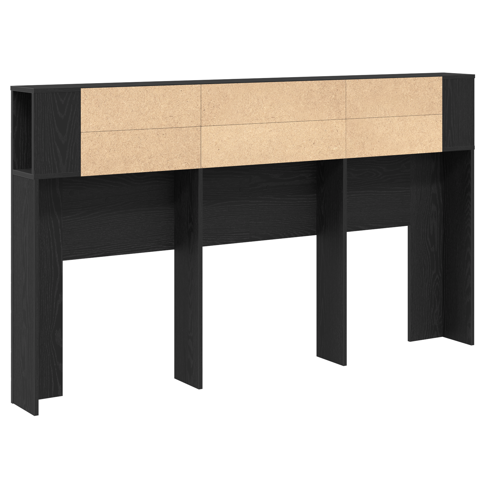 Headboard Cabinet in Black Oak - 180x18.5x102.5 cm, Made from Engineered Wood - Image 5