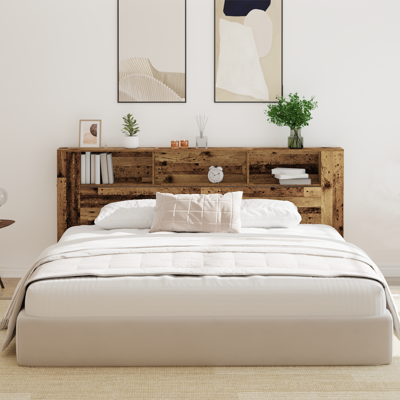 Headboard Cabinet Old Wood 220x18,5x104,5 cm - Image 4