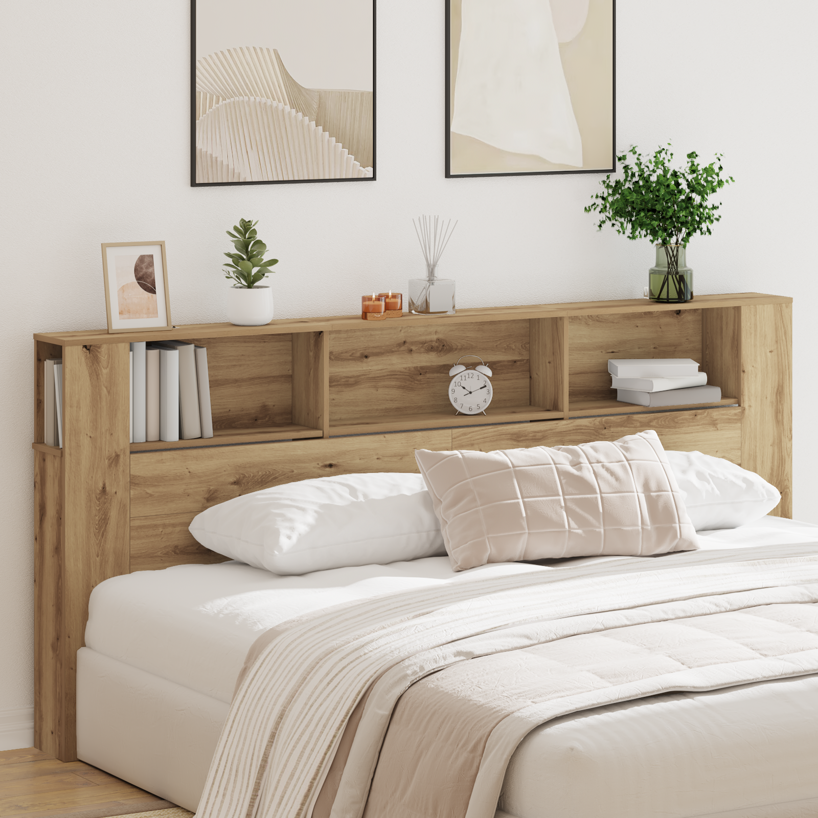 Headboard Cabinet Artisan Oak 220x18,5x104,5 cm