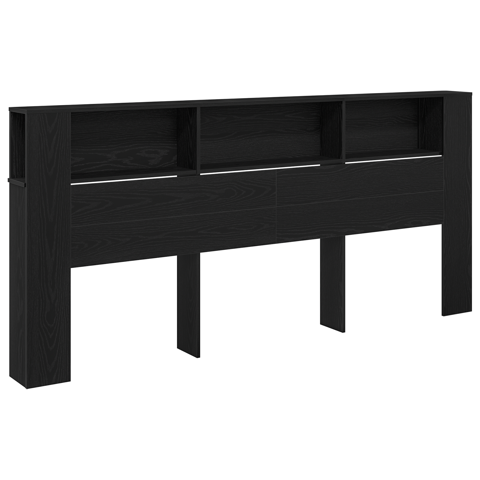Headboard Cabinet Black Oak 220x18,5x104,5 cm - Image 3