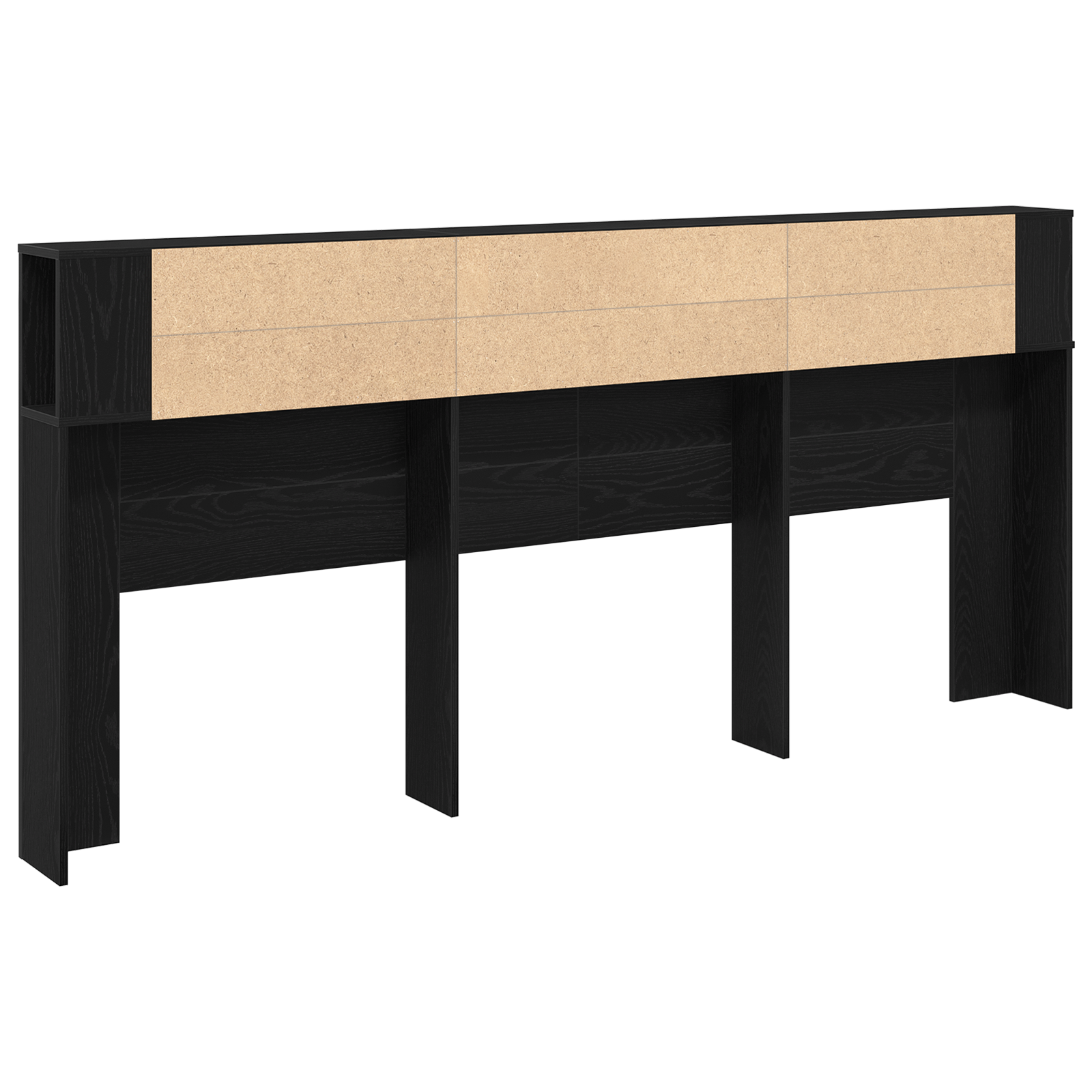 Headboard Cabinet Black Oak 220x18,5x104,5 cm - Image 7