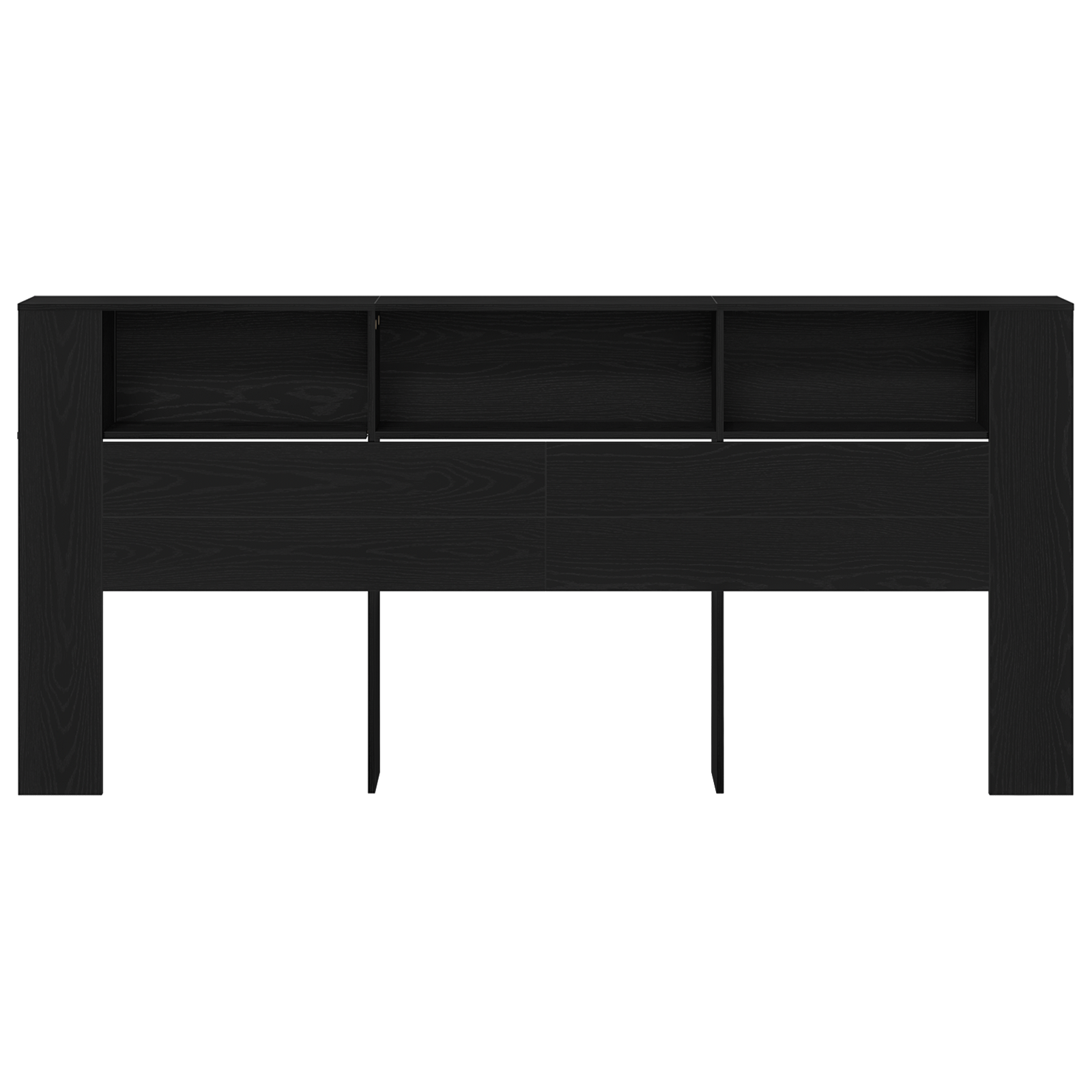 Headboard Cabinet Black Oak 220x18,5x104,5 cm - Image 5