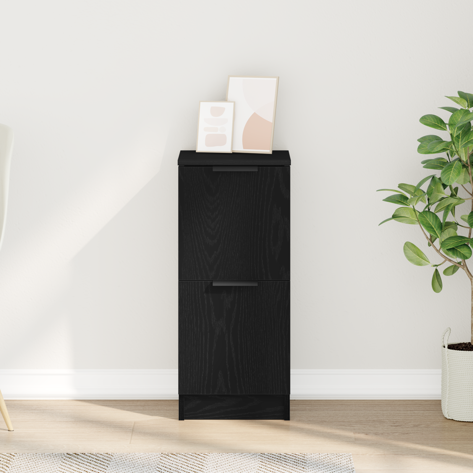 Black Oak Sideboard - 30x30x70 cm, Made from Engineered Wood - Image 4