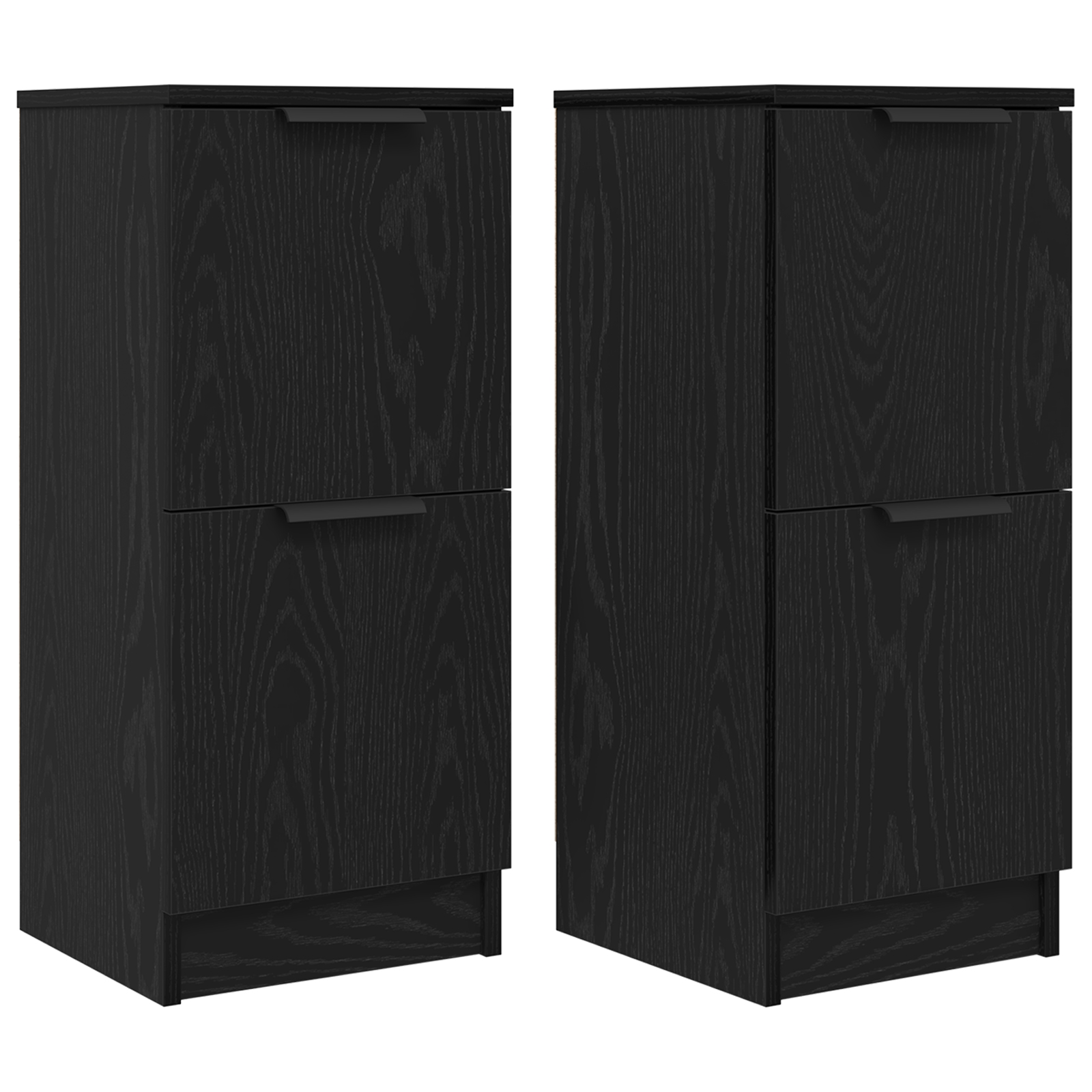 Sideboards 2 pcs in Black Oak, 30x30x70 cm, Made of Engineered Wood - Image 2