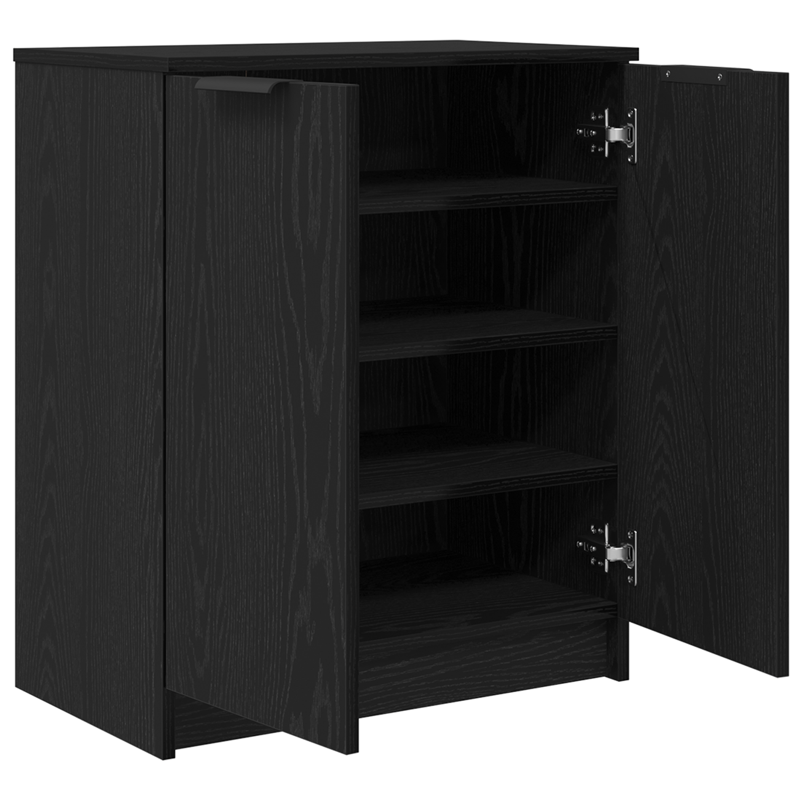 Shoe Cabinet Black Oak 59x35x70 cm Engineered Wood - Image 5