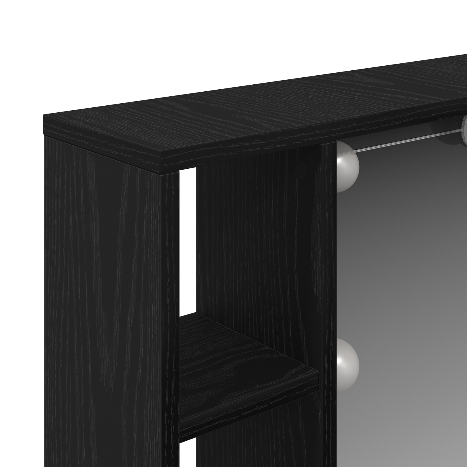 LED Mirror Cabinet - Black Oak - 76x15x55 cm - Made of Engineered Wood - Image 8