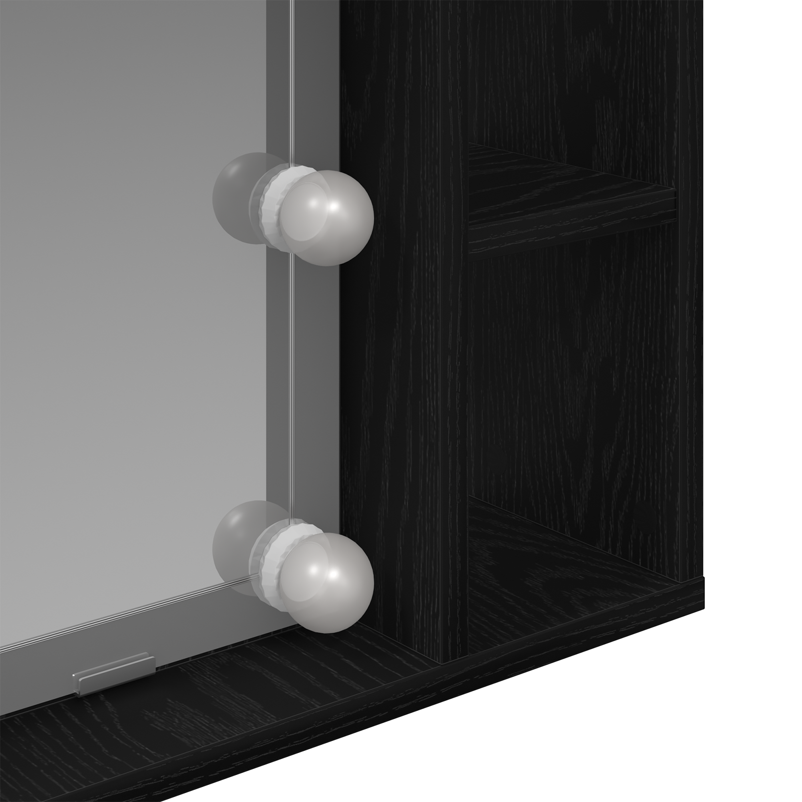 LED Mirror Cabinet - Black Oak - 76x15x55 cm - Made of Engineered Wood - Image 9