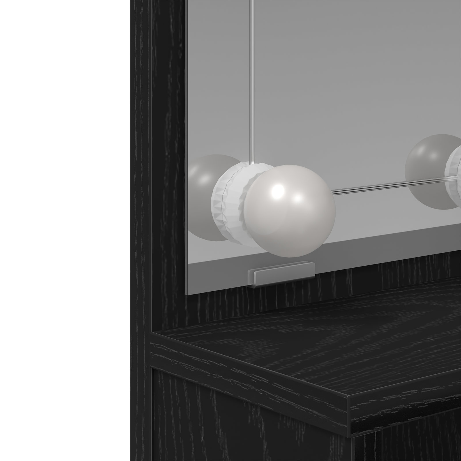LED тоалетна маса в черен дъб - 86.5 x 35 x 136 см - Image 9