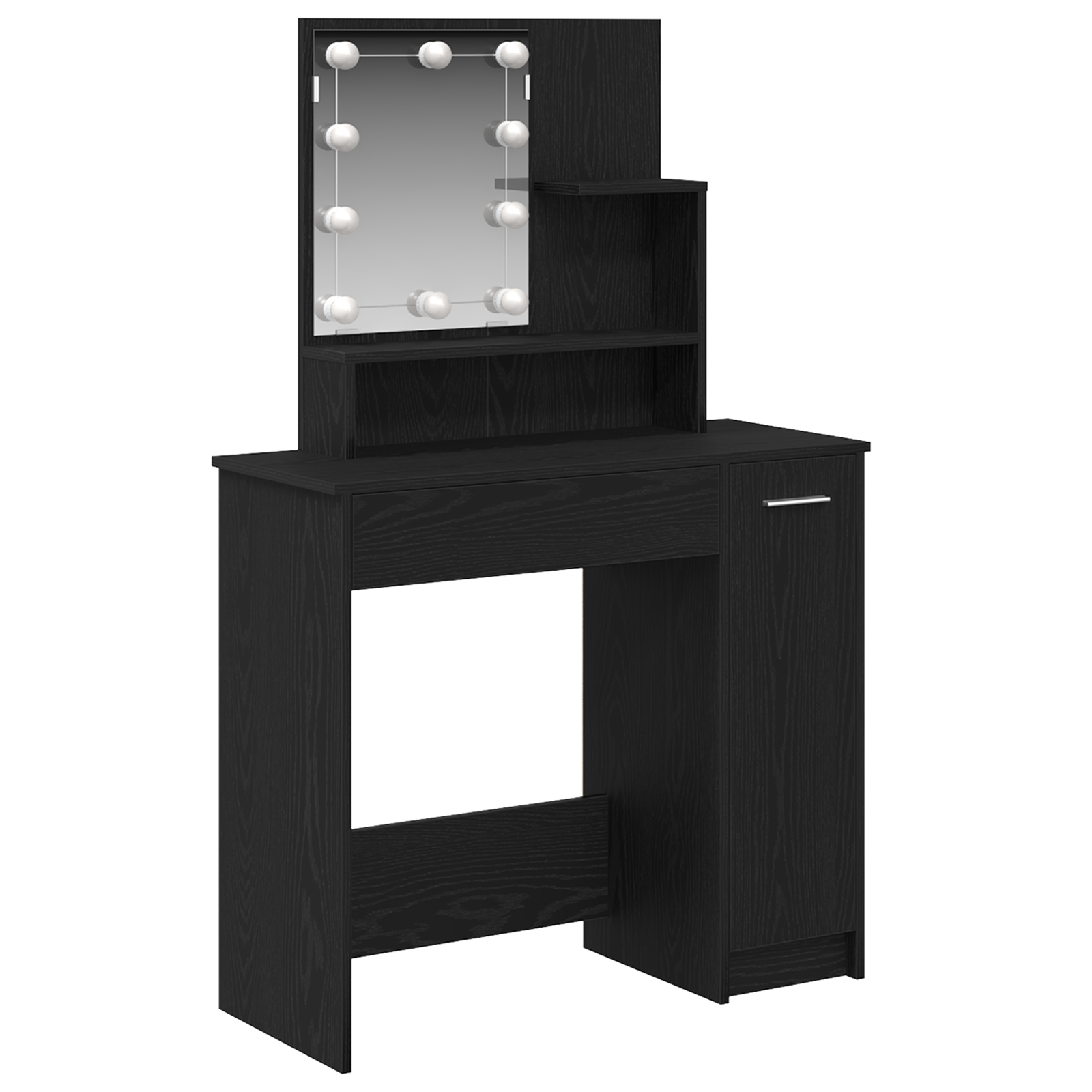 LED тоалетна маса в черен дъб - 86.5 x 35 x 136 см - Image 2