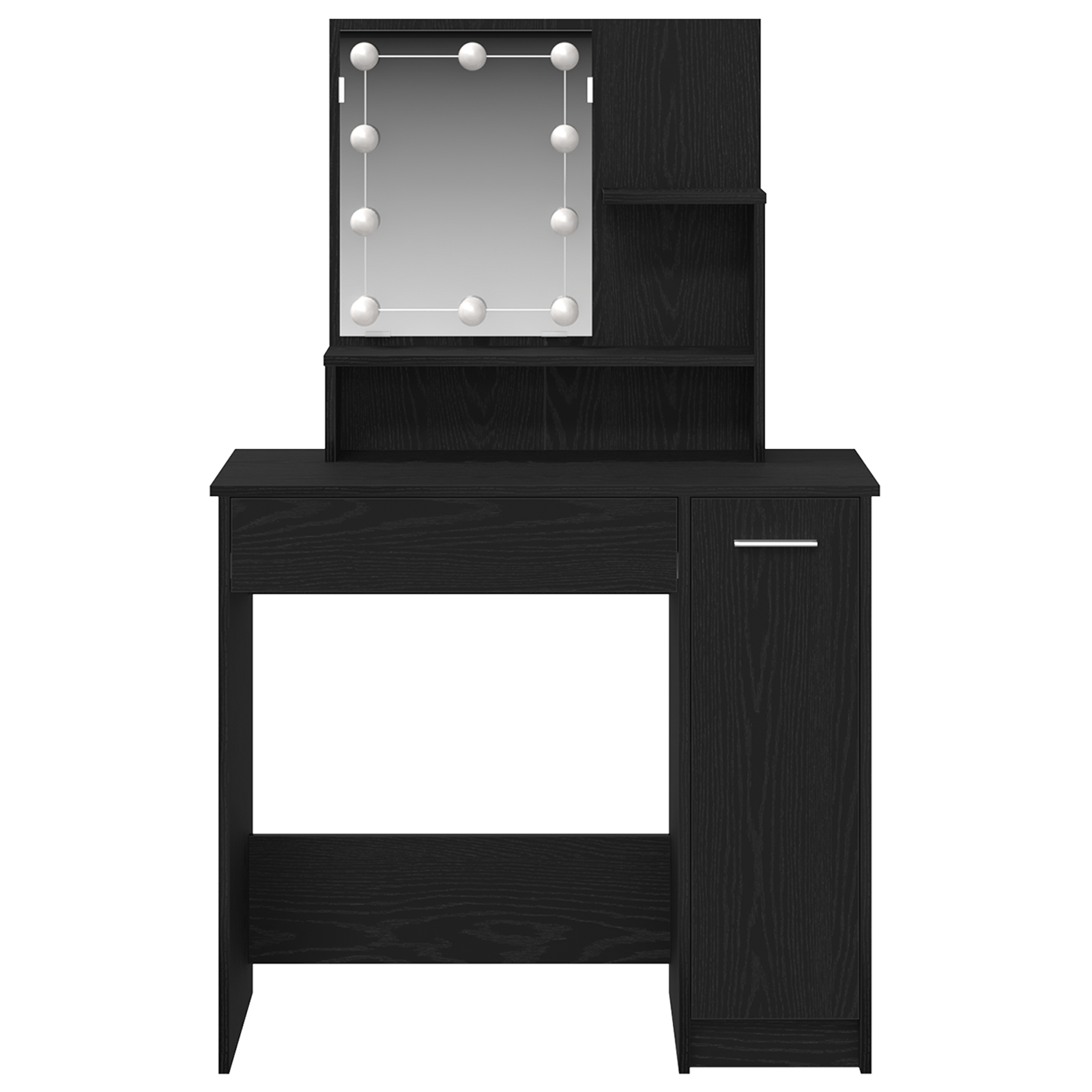 LED тоалетна маса в черен дъб - 86.5 x 35 x 136 см - Image 7