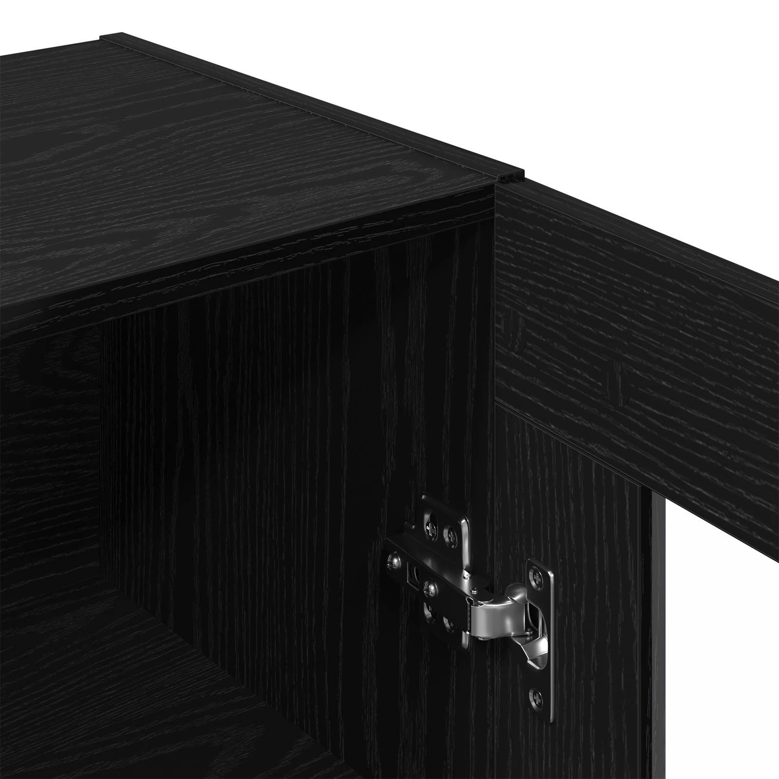 Black Oak Wall Cabinet - 69.5x34x90 cm - Image 9