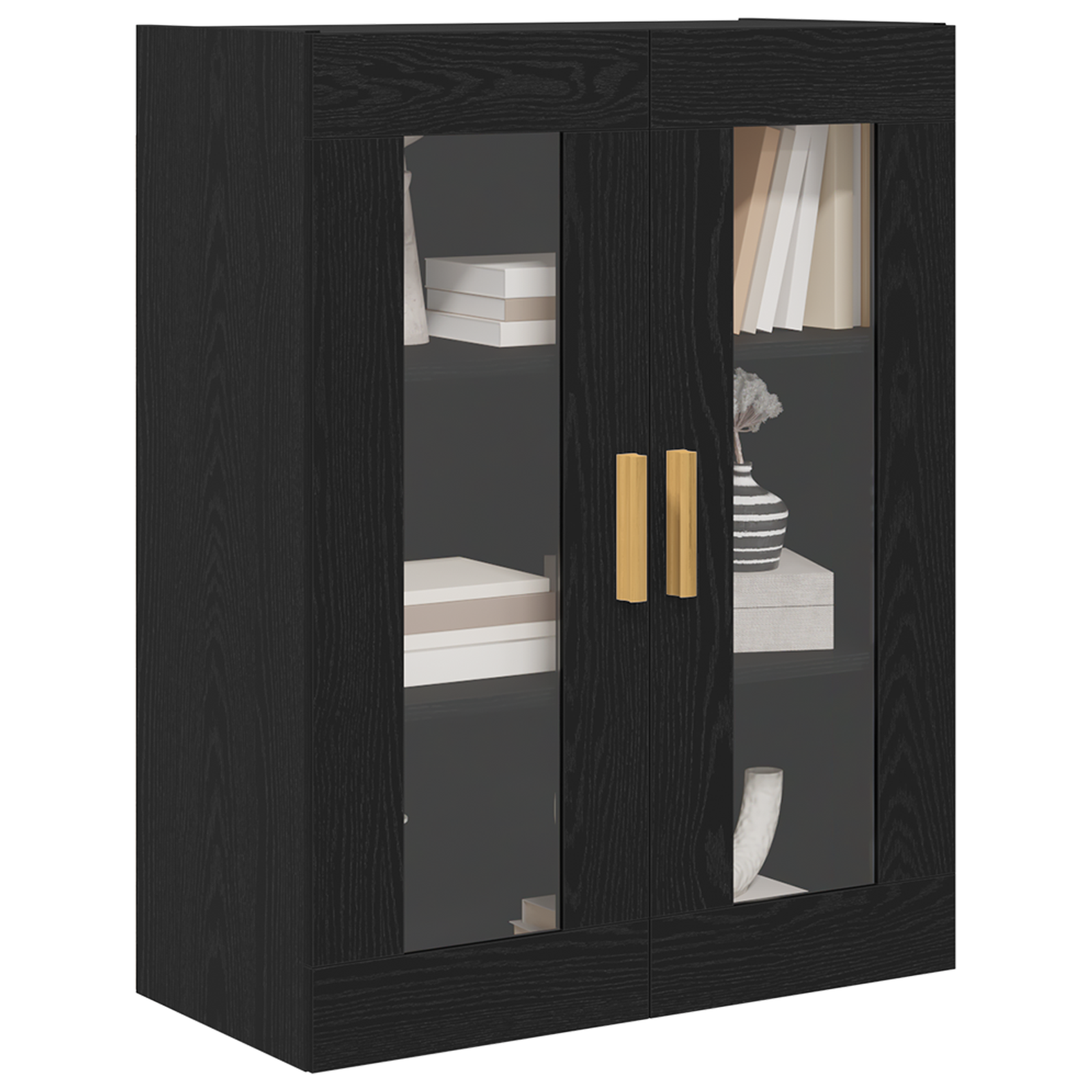 Black Oak Wall Cabinet - 69.5x34x90 cm - Image 3