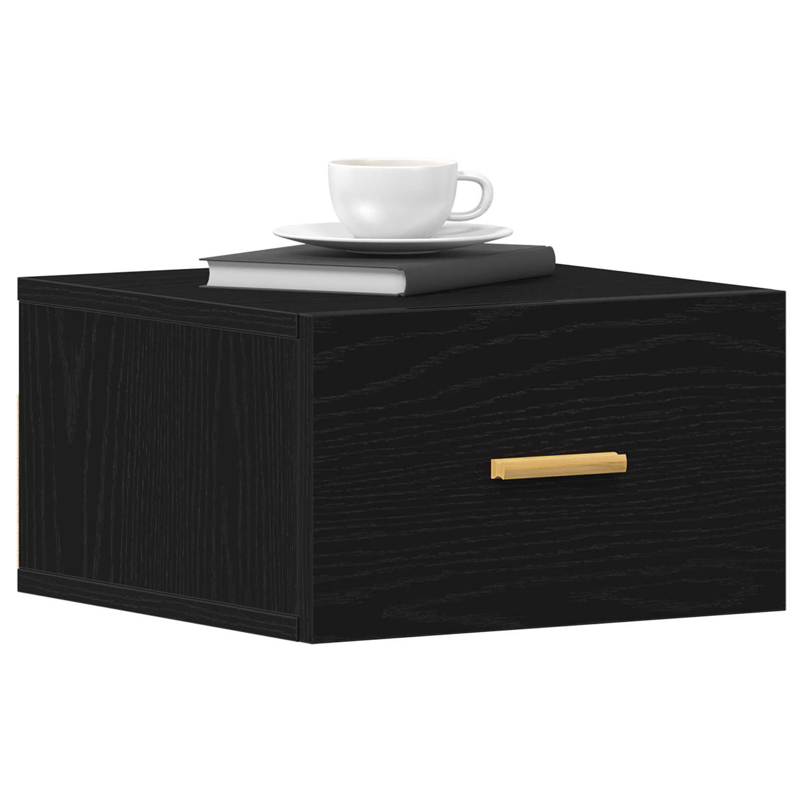 Wall-mounted Bedside Cabinet Black Oak 35x35x20 cm - Image 3