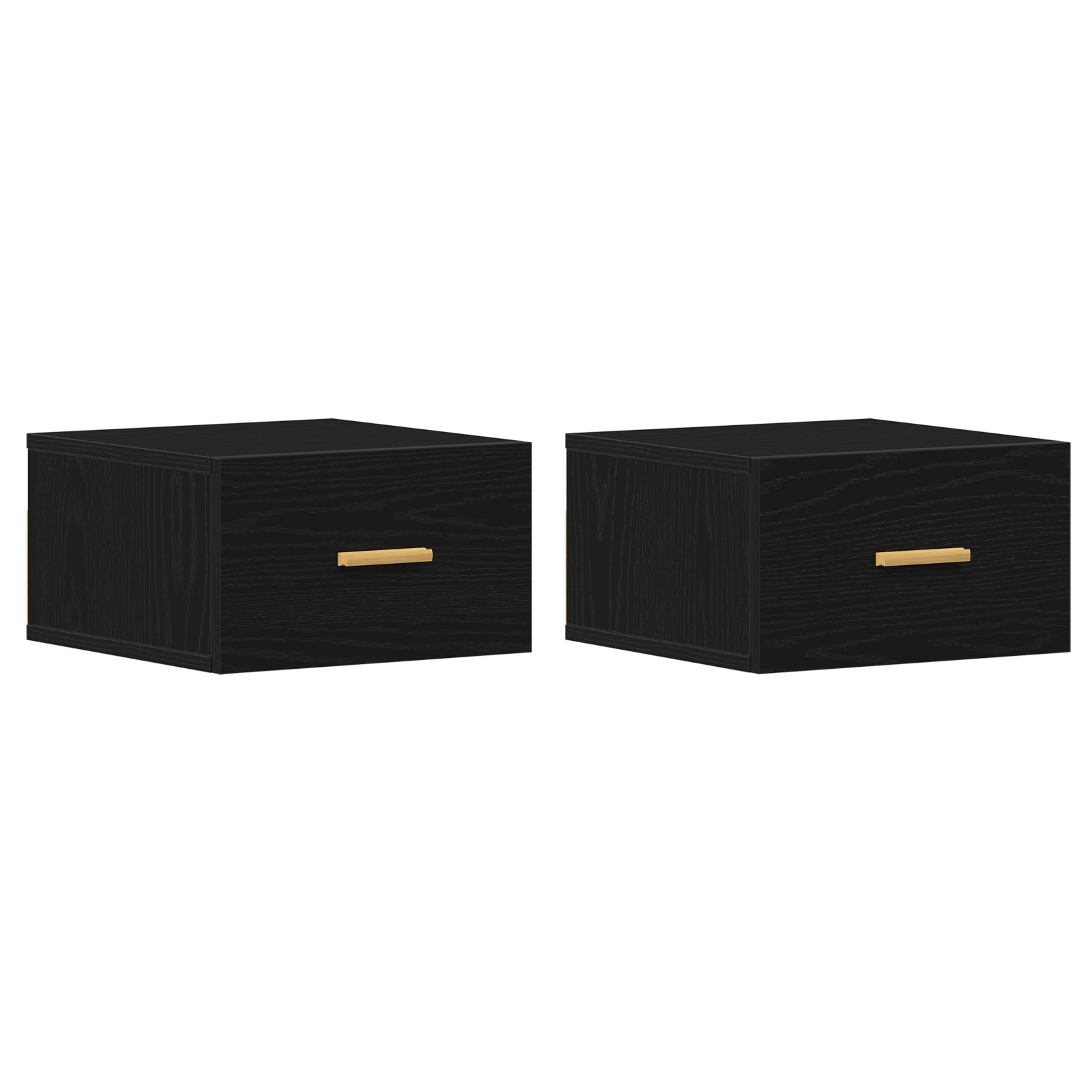 Wall-mounted Bedside Cabinets 2 pcs Black Oak 35x35x20 cm - Image 2
