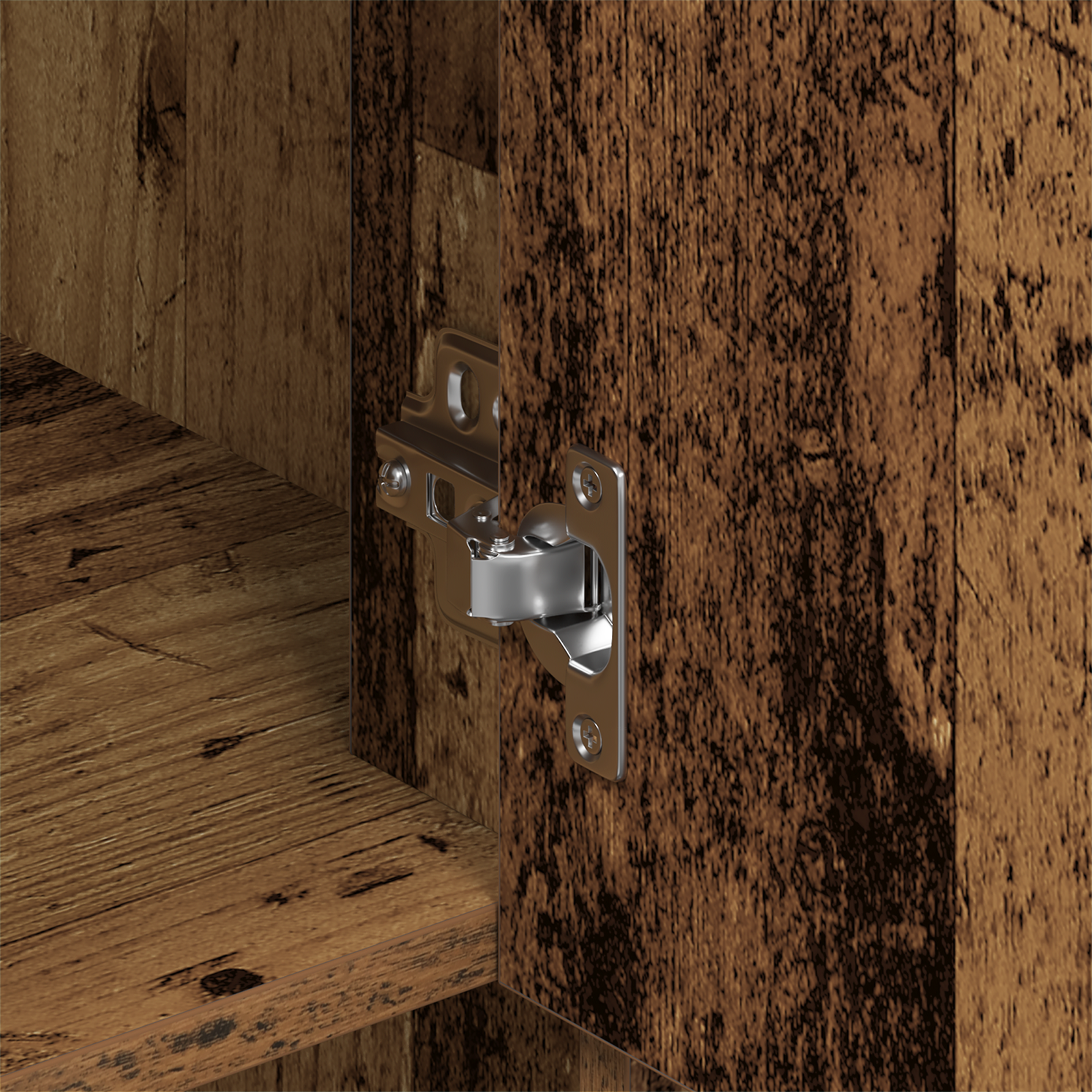 Wall Cabinet Old Wood 80x33x80 cm Engineered Wood - Image 9