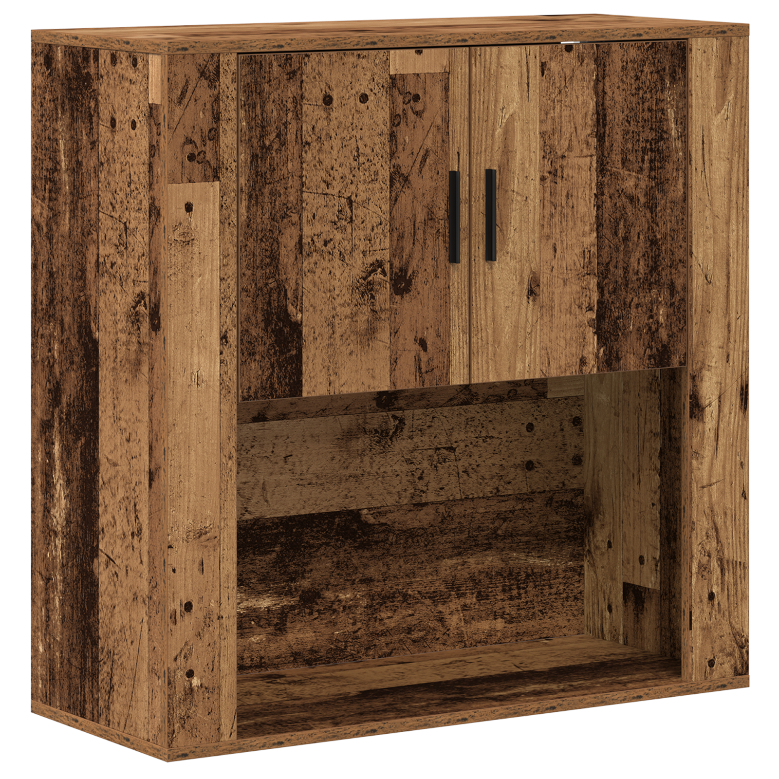 Wall Cabinet Old Wood 80x33x80 cm Engineered Wood - Image 2
