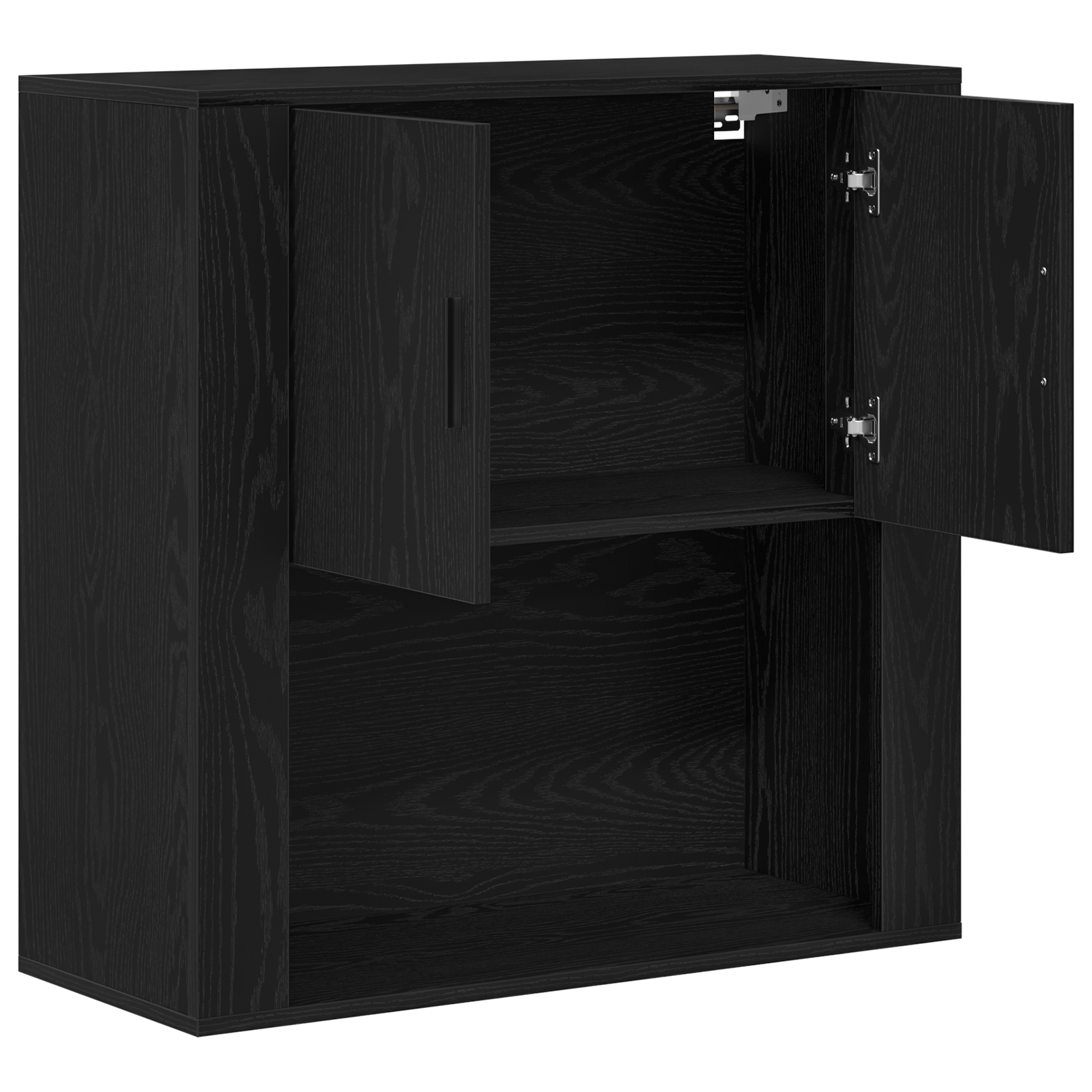 Wall Cabinet Black Oak 80x33x80 cm Engineered Wood - Image 5