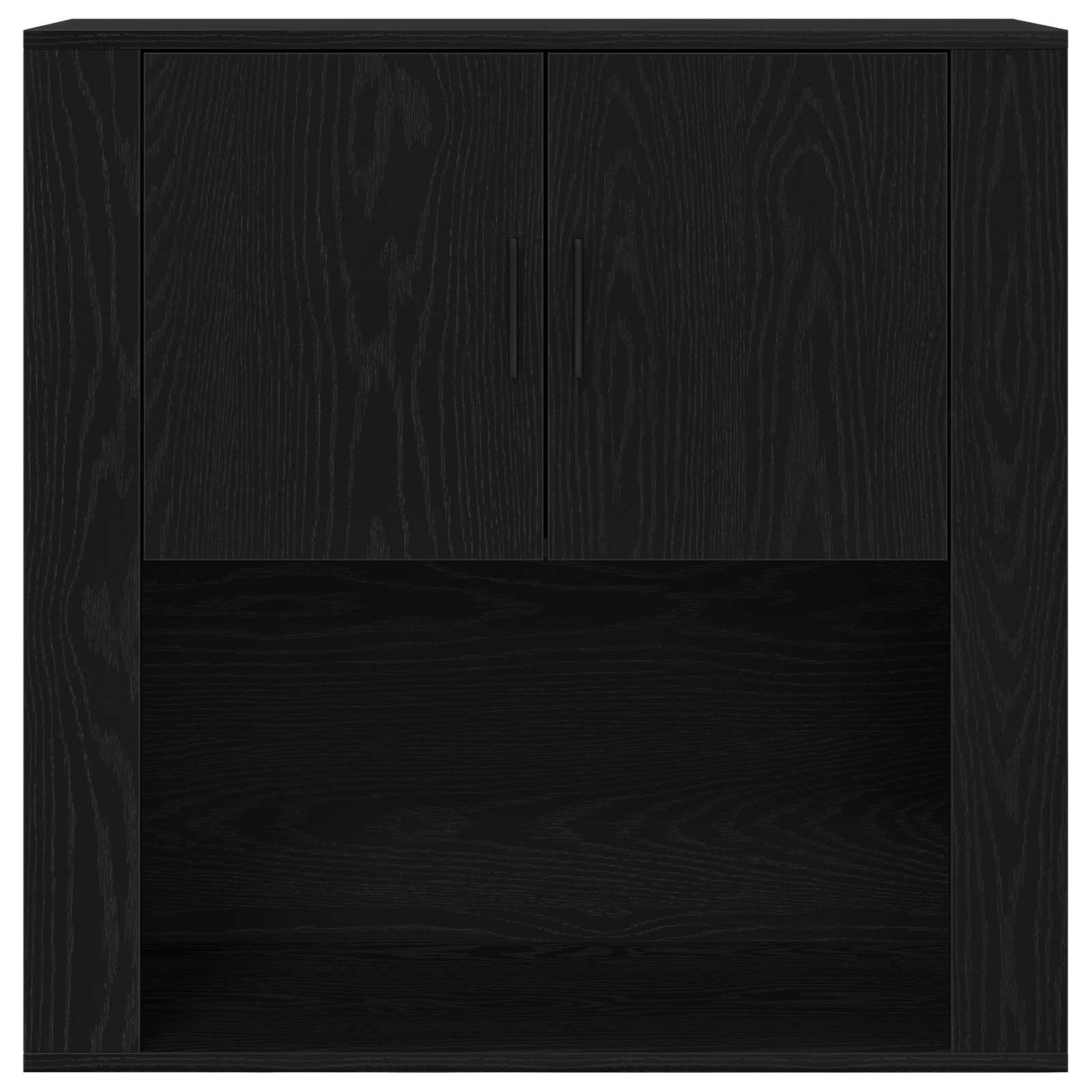 Wall Cabinet Black Oak 80x33x80 cm Engineered Wood - Image 6