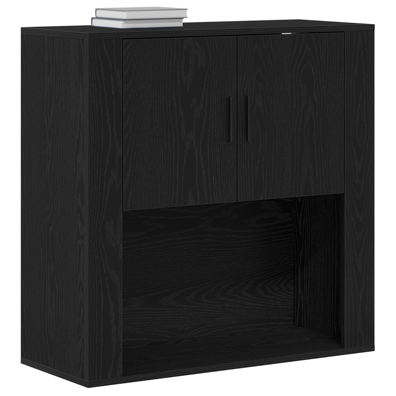 Wall Cabinet Black Oak 80x33x80 cm Engineered Wood - Image 3