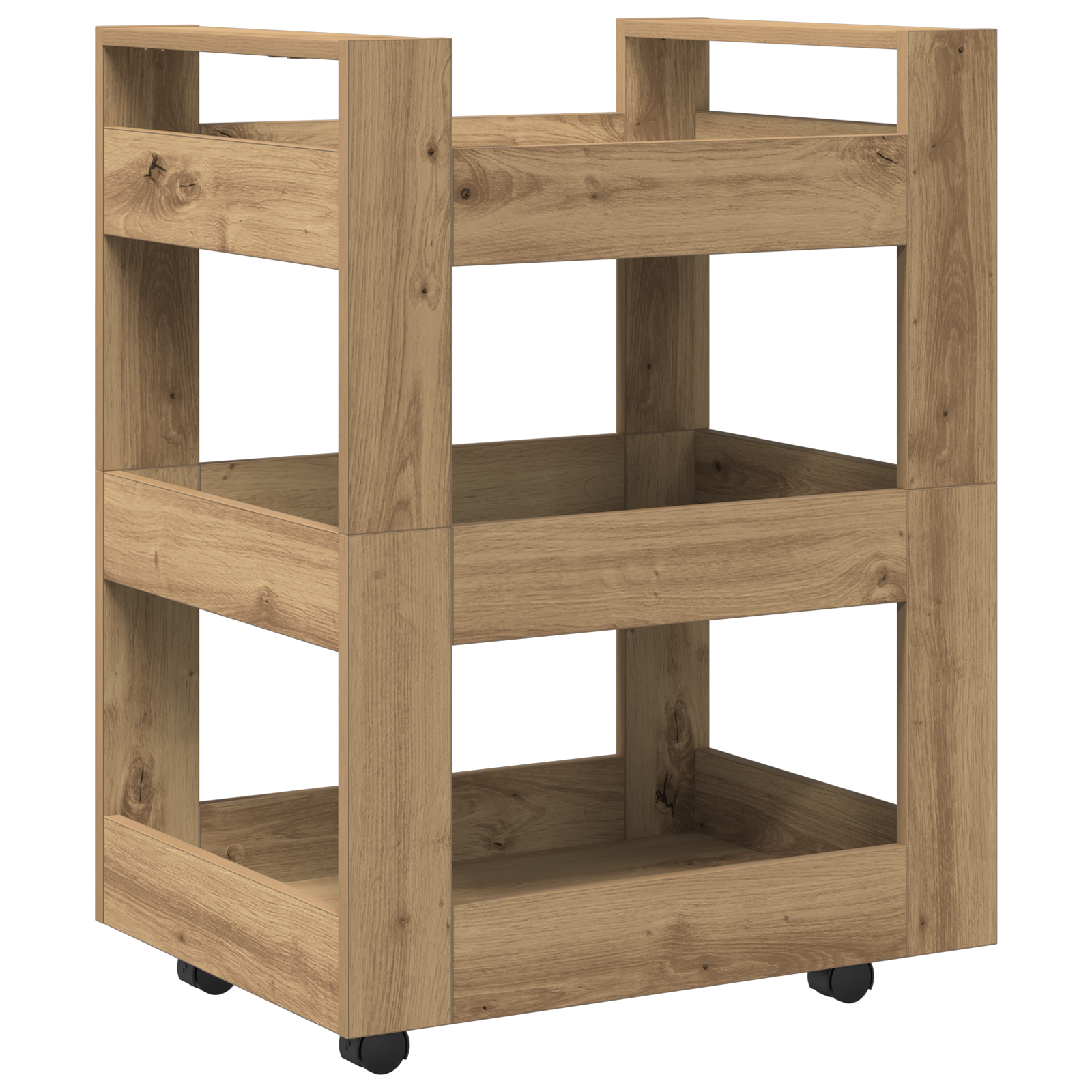 Kitchen Trolley Artisan Oak 60x45x80 cm Engineered Wood - Image 2