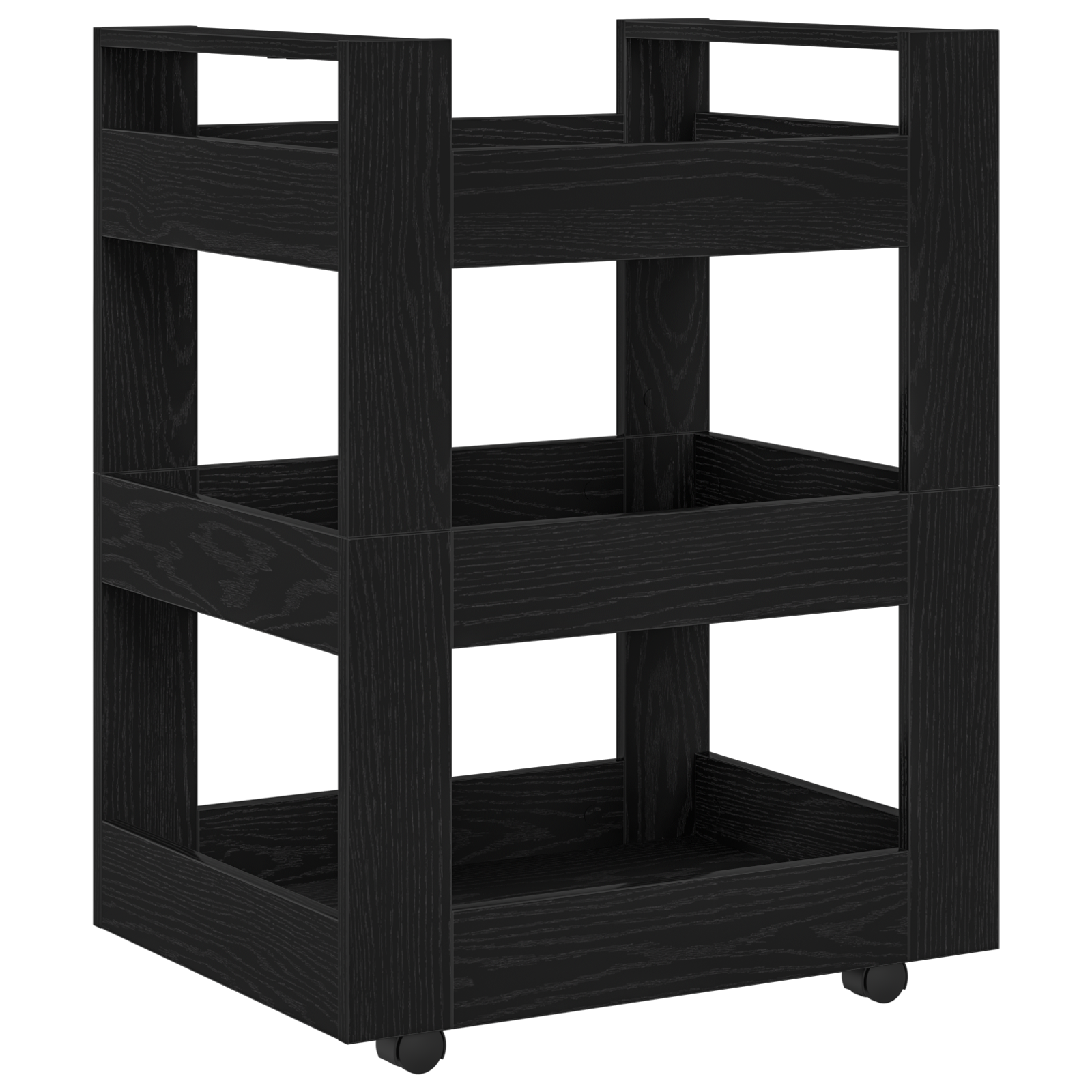 Kitchen Trolley Black Oak 60x45x80 cm Engineered Wood - Image 7