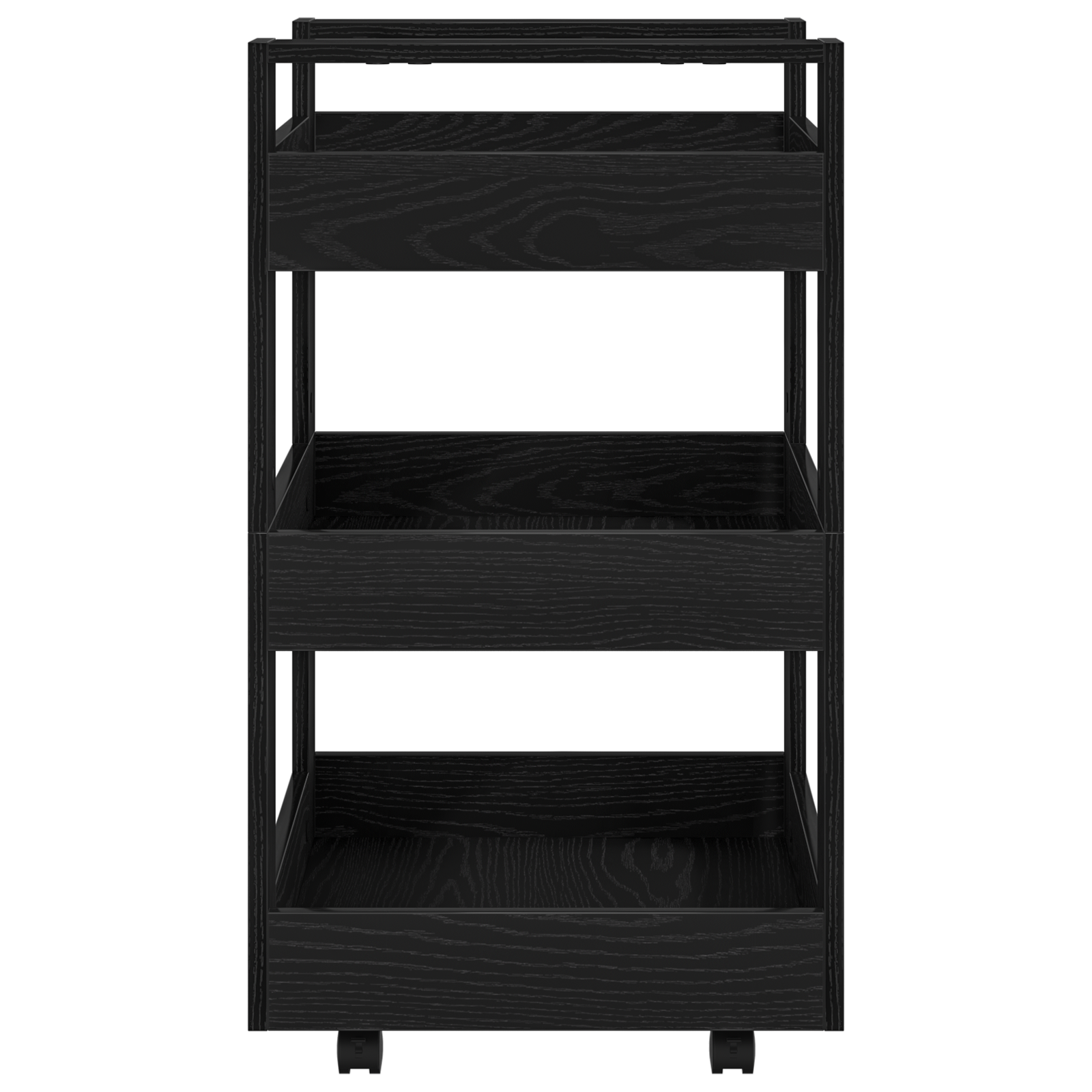 Kitchen Trolley Black Oak 60x45x80 cm Engineered Wood - Image 6