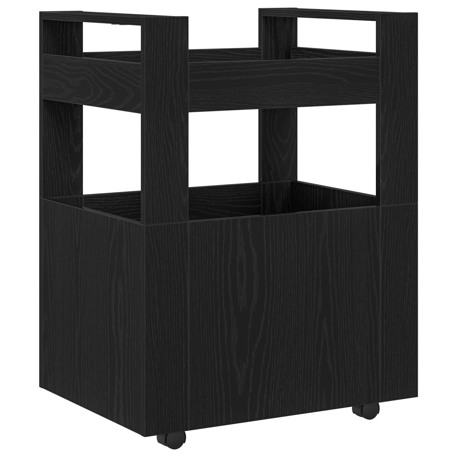 Kitchen Trolley Black Oak 60x45x80 cm Engineered Wood - Image 8