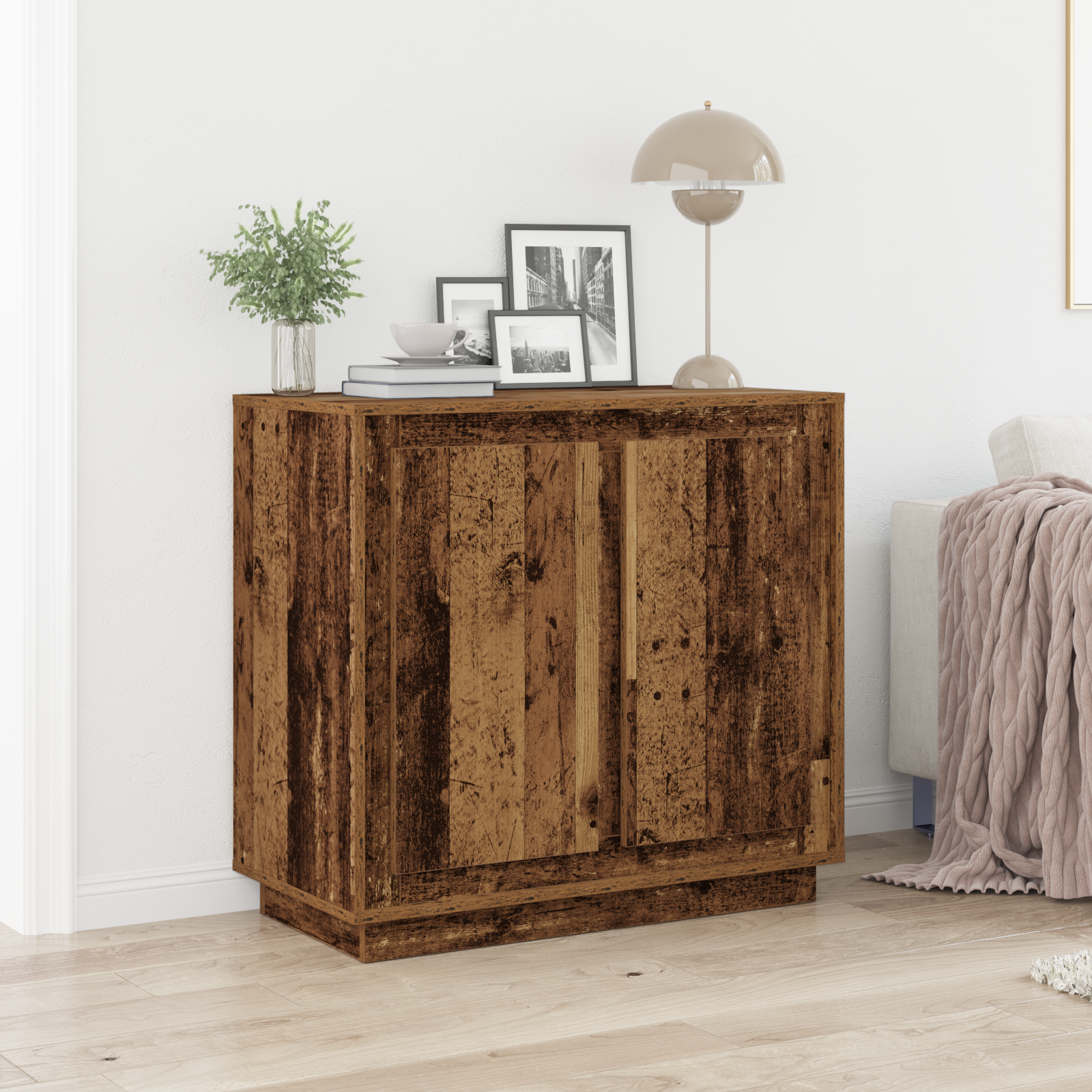 Sideboard Old Wood 80x34x75 cm Engineered Wood