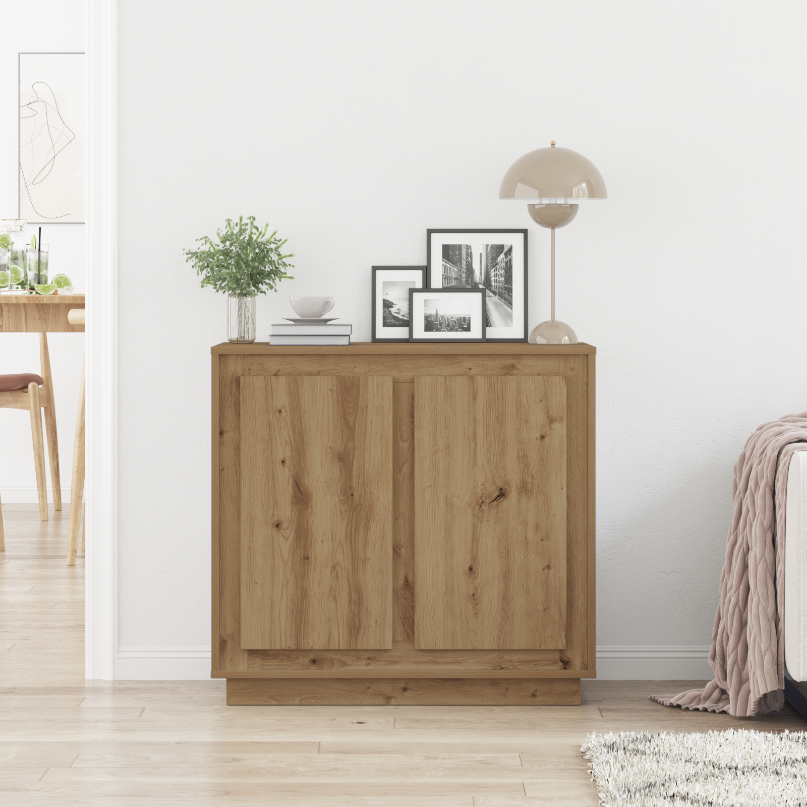 Sideboard Artisan Oak 80x34x75 cm Engineered Wood - Image 4