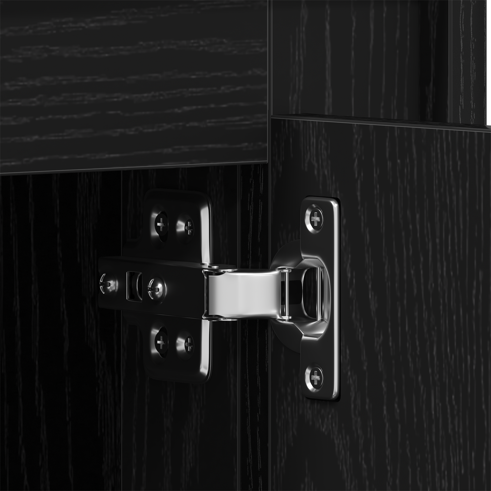 Sideboard Black Oak 80x34x75 cm Engineered Wood - Image 9