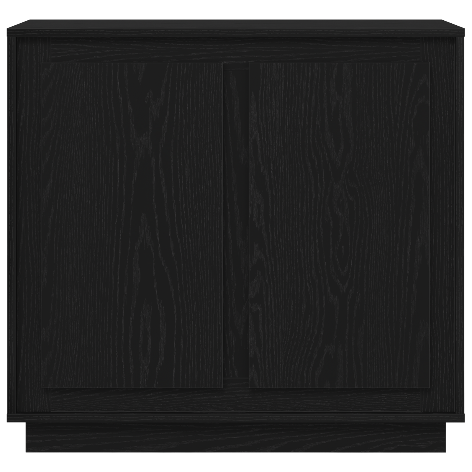 Sideboard Black Oak 80x34x75 cm Engineered Wood - Image 6