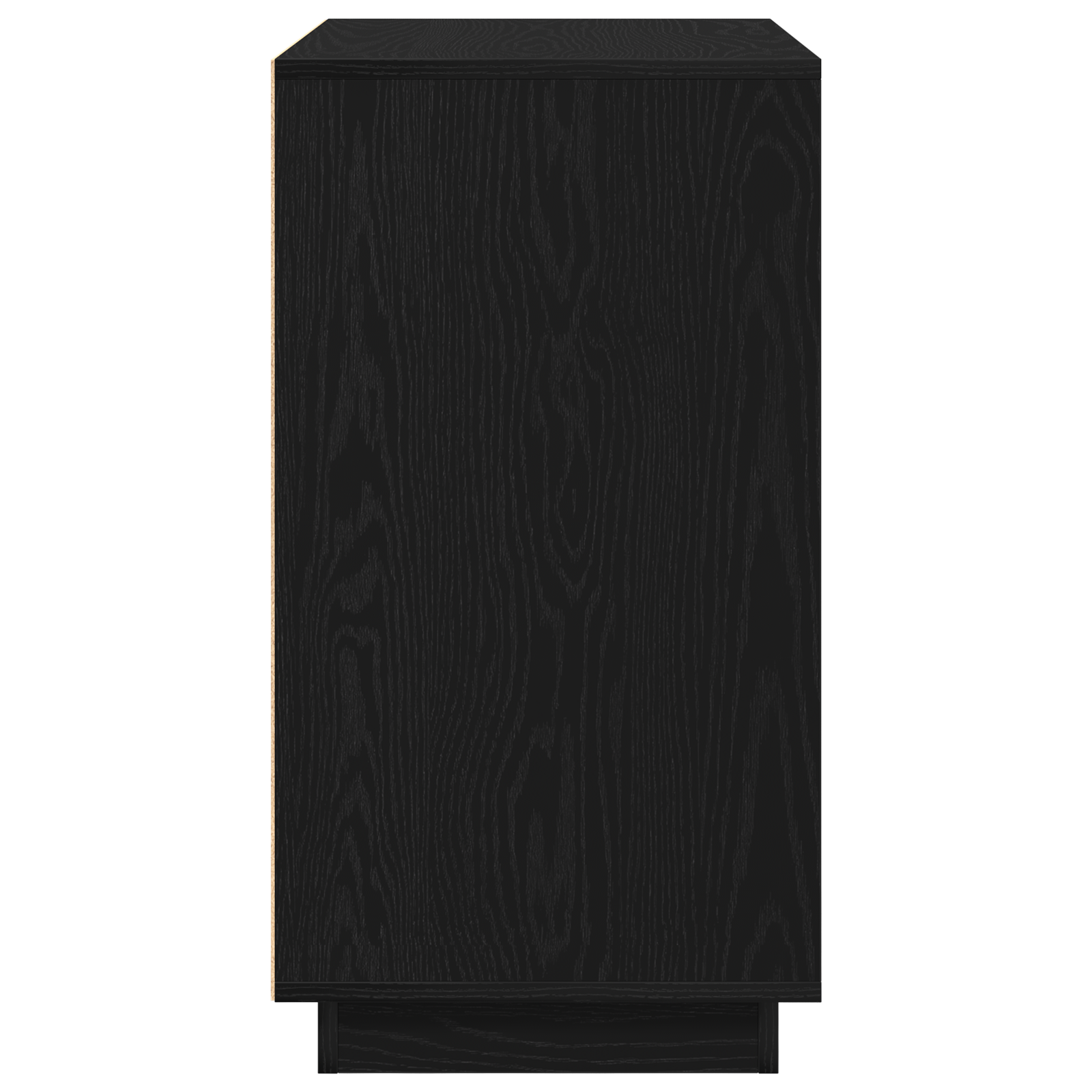 Sideboard Black Oak 80x34x75 cm Engineered Wood - Image 7