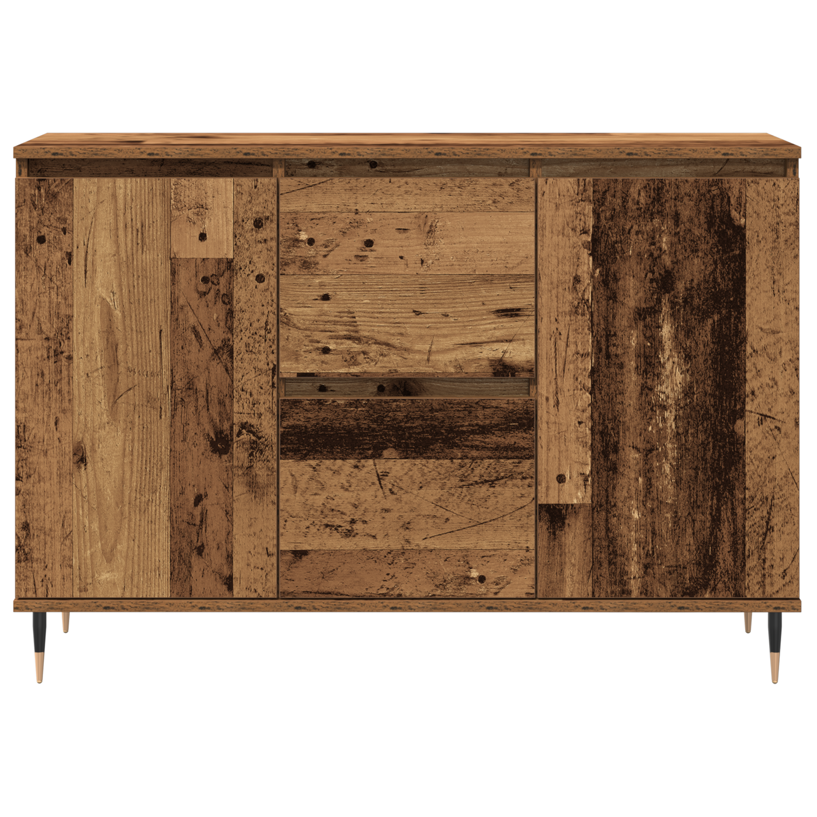Sideboard with Doors & Drawers Old Wood 101,5x35x70 cm - Image 6